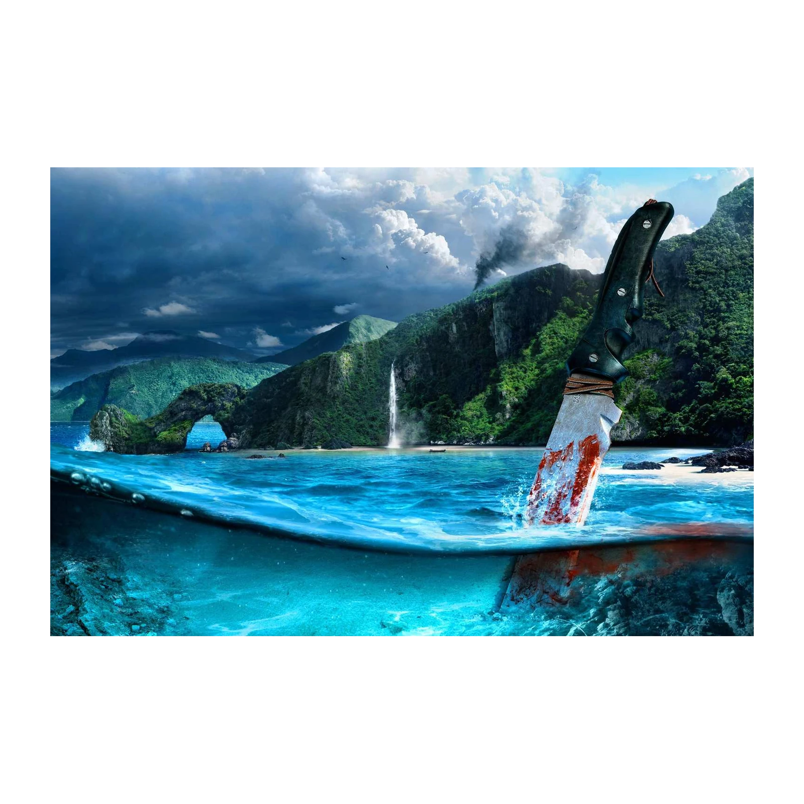 Survival Island Knife Wall Art