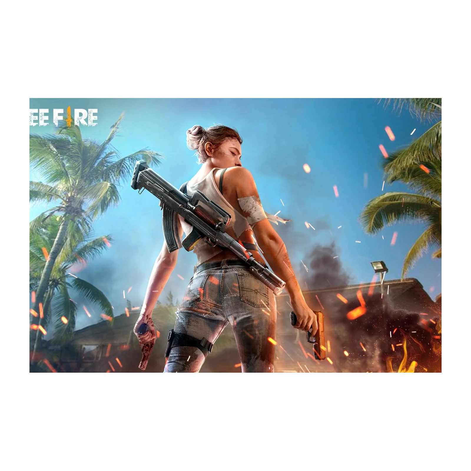 Gaming Warrior Tropical Action Wall Art