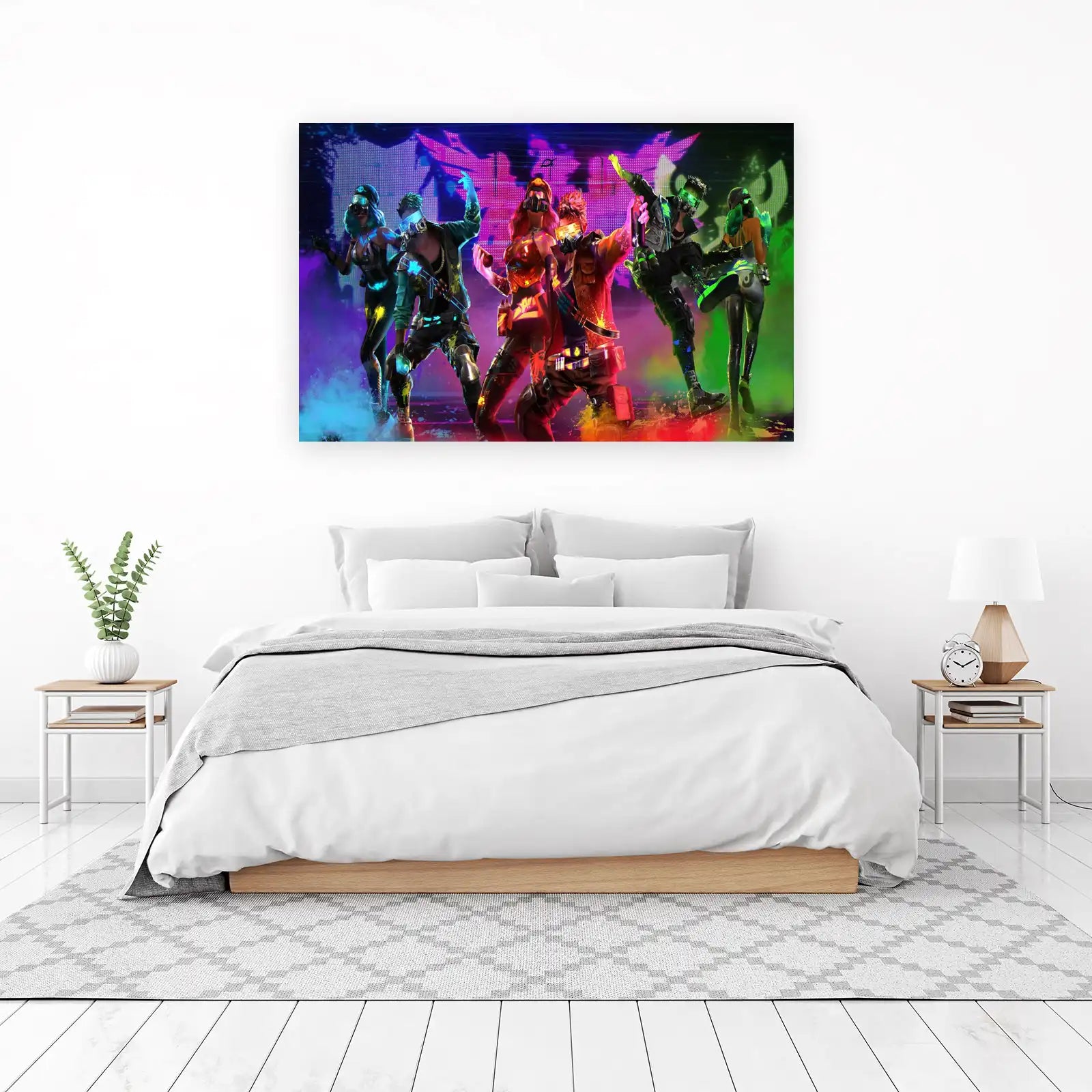 Vibrant Cyberpunk Crew Wall Art