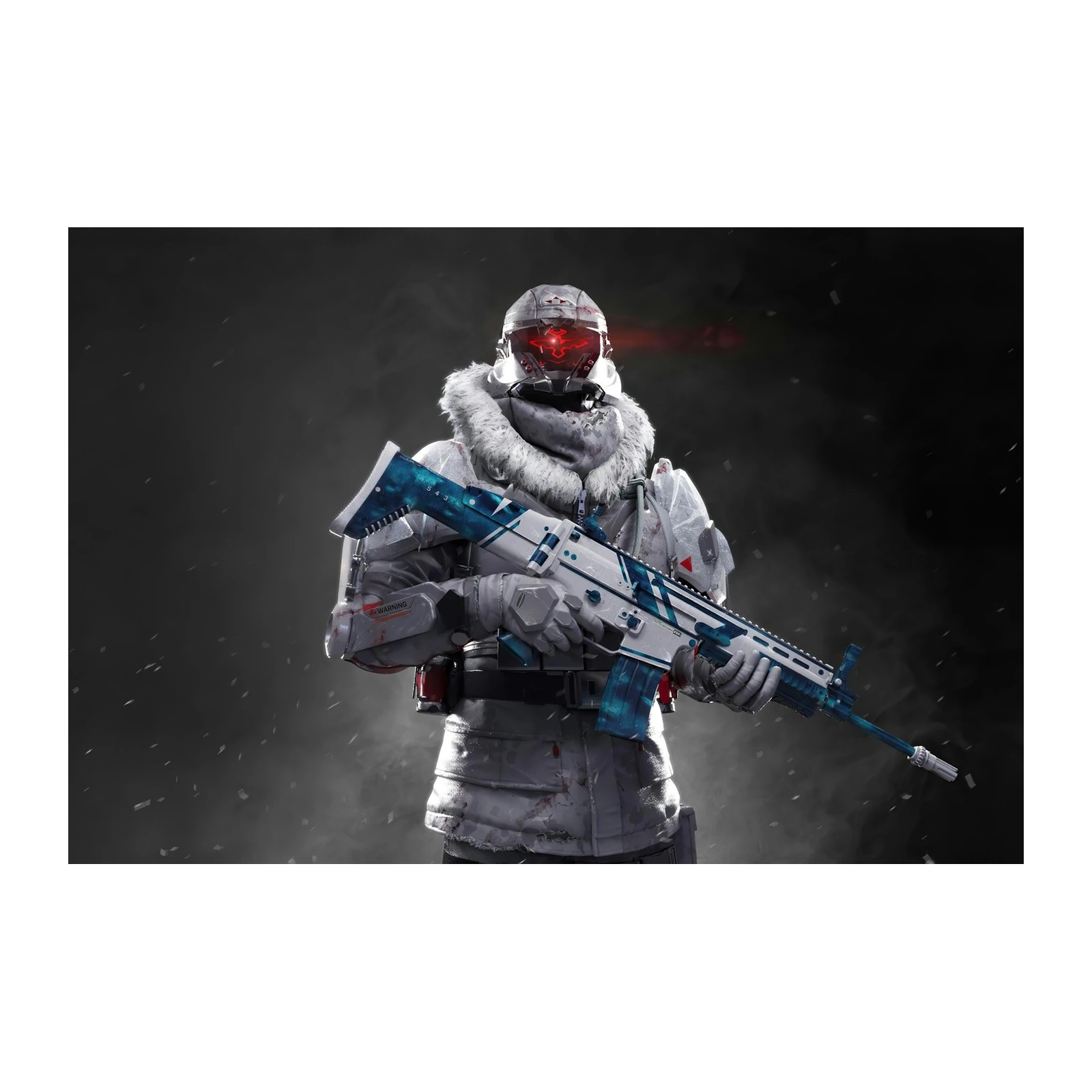 Futuristic Soldier & Sci-Fi Rifle Wall Art