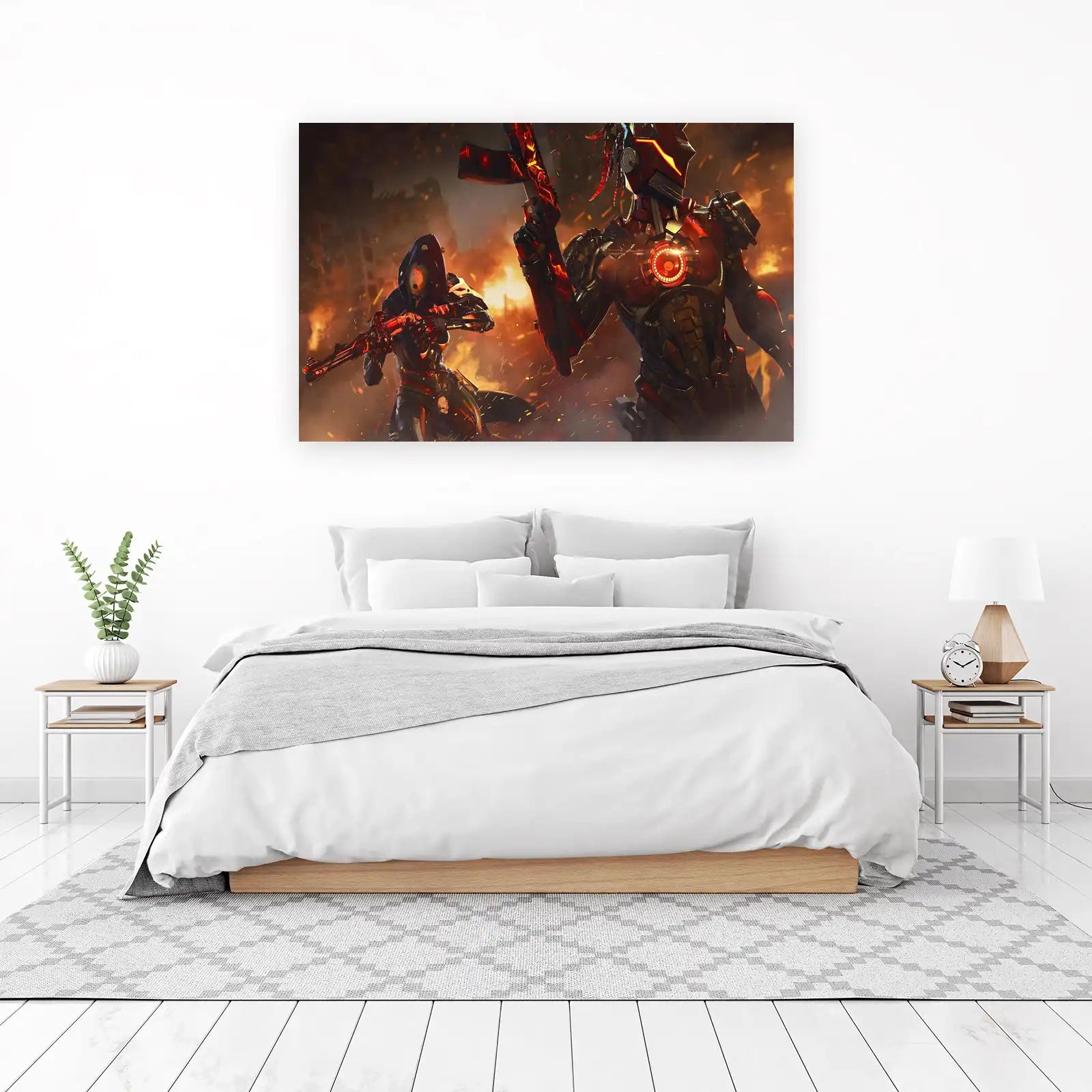 Futuristic Combat Duo Wall Art