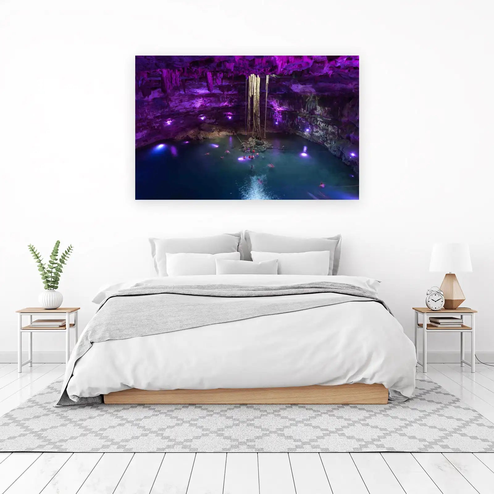 Mystic Cave & Waterfall Tropical Escape Wall Art