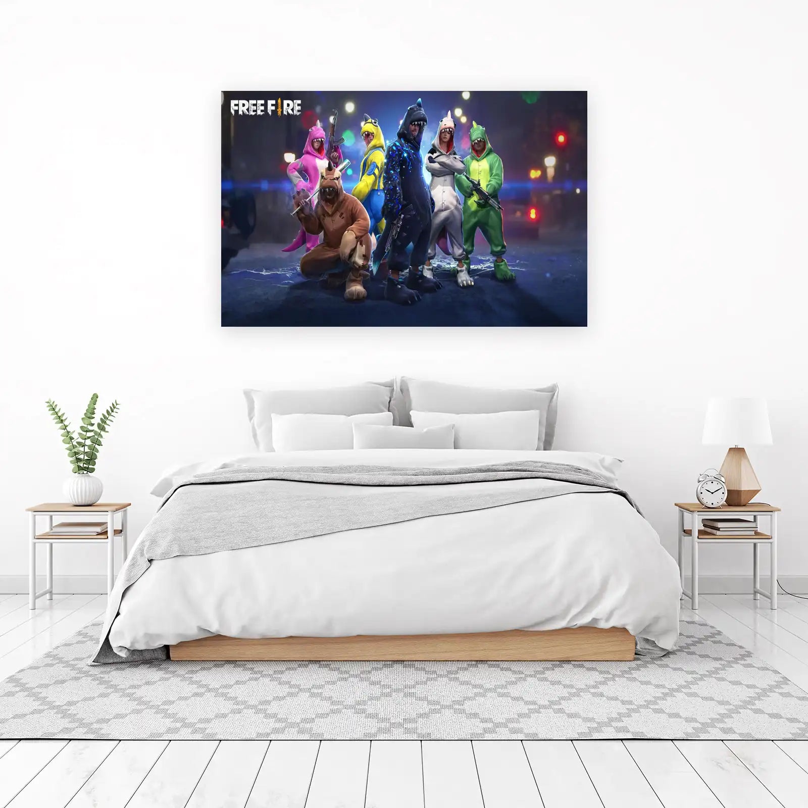 Free Fire Dino Squad Wall Art