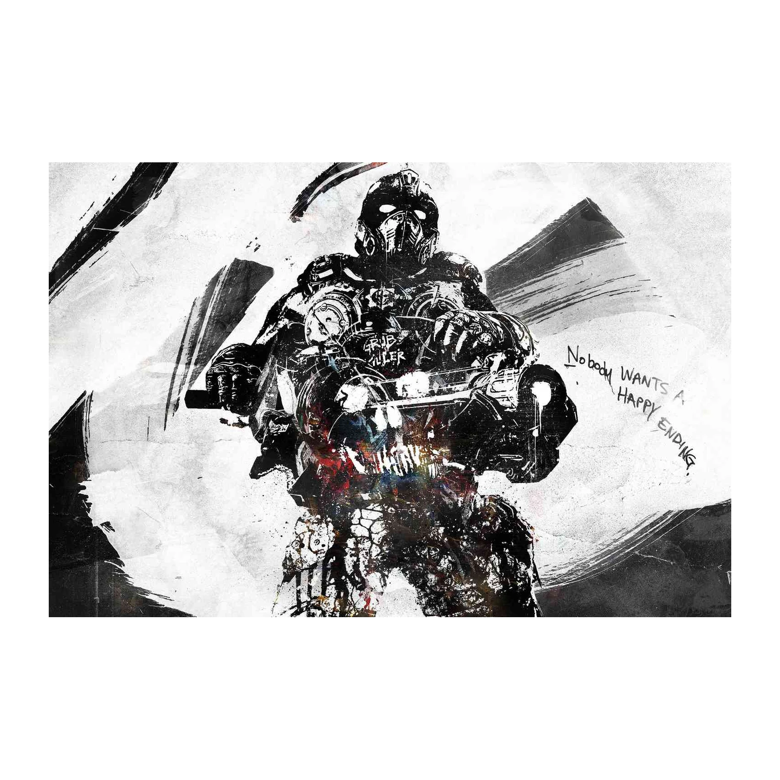 Grub Killer Sci-Fi Warrior Wall Art