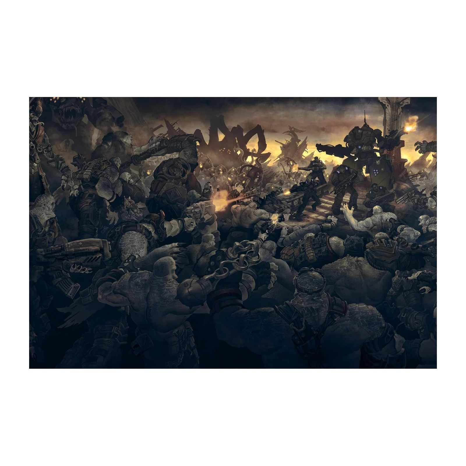 Epic Battle Gears of War Wall Art
