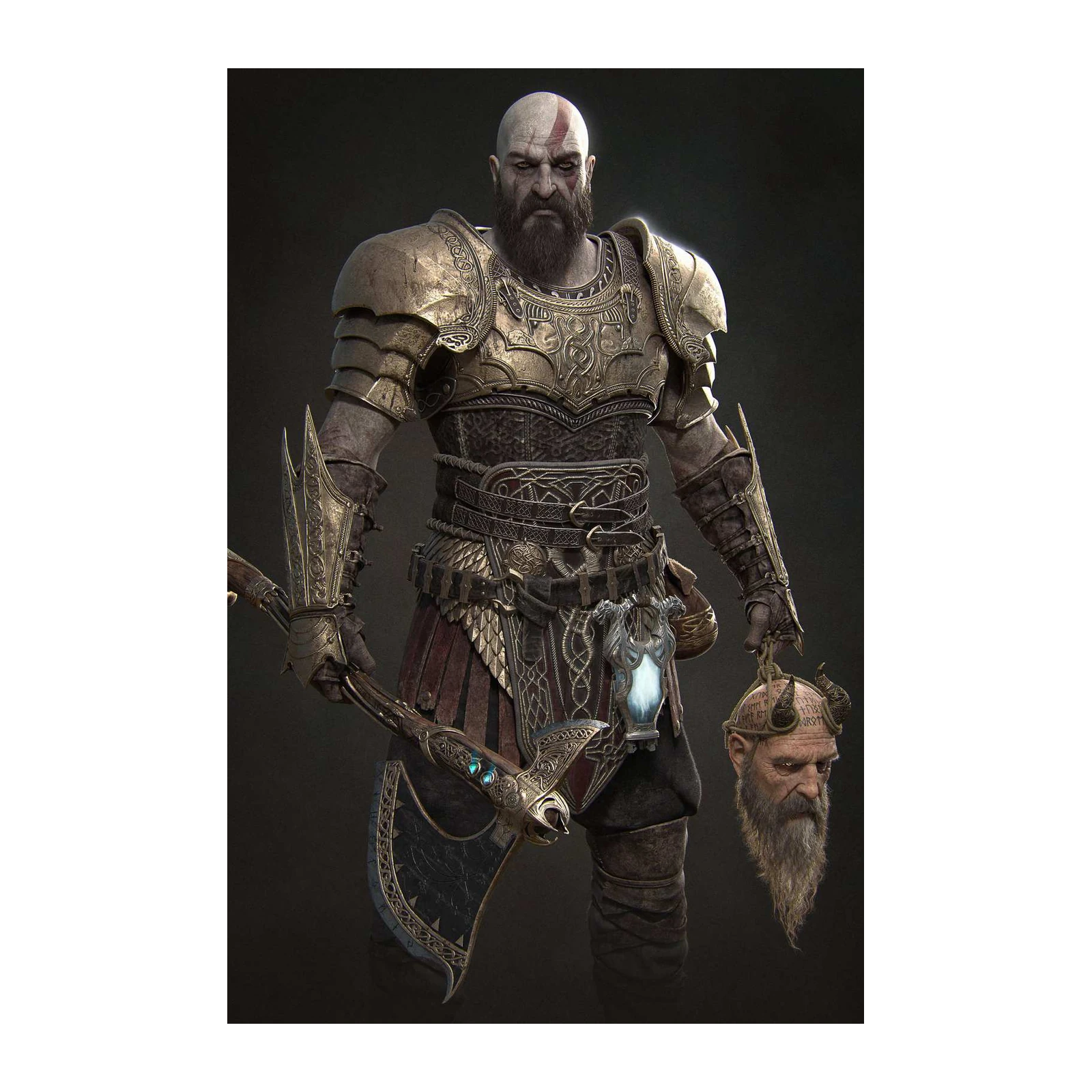 Epic Kratos Battle Ready Wall Art