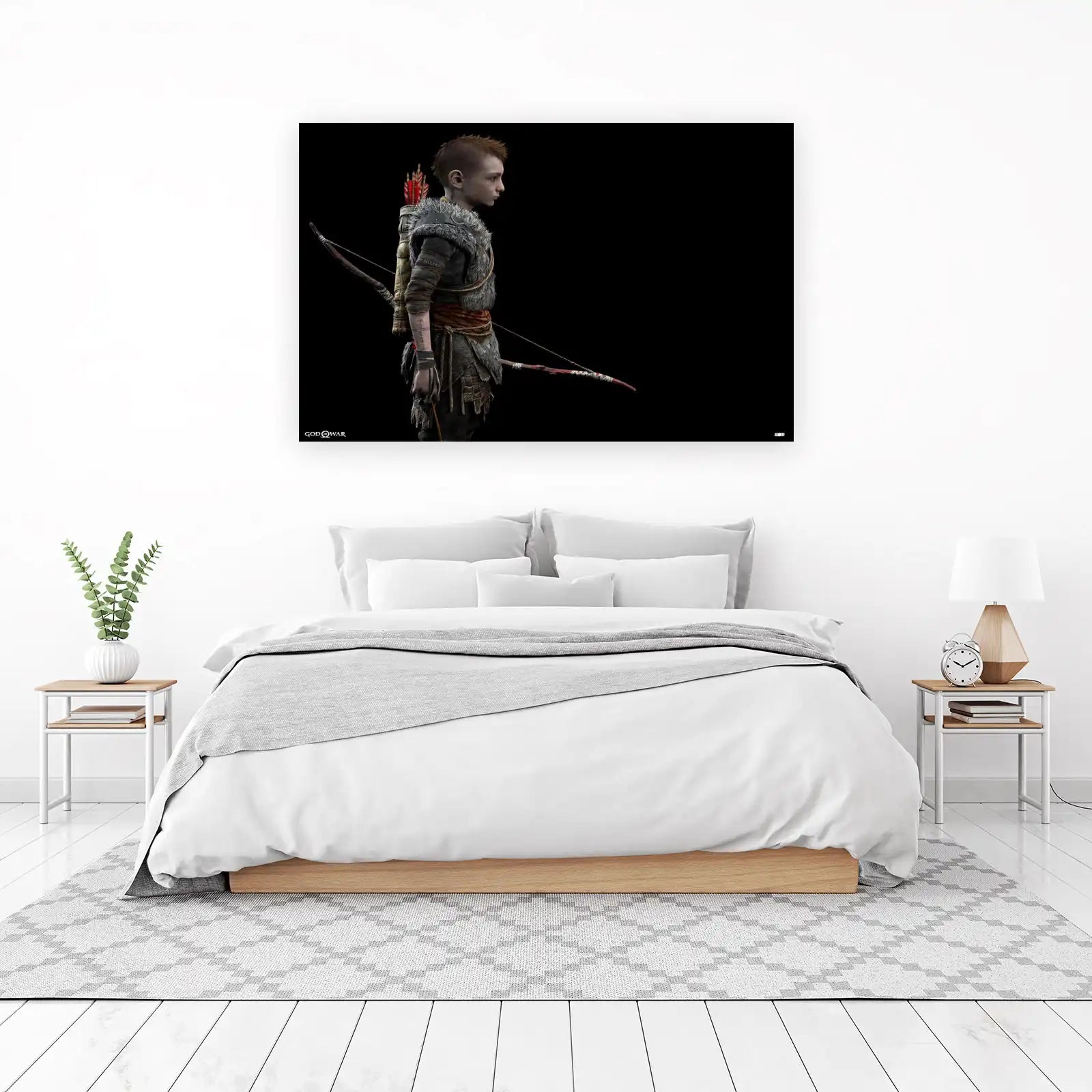 Epic Warrior Boy Bow & Arrow Wall Art