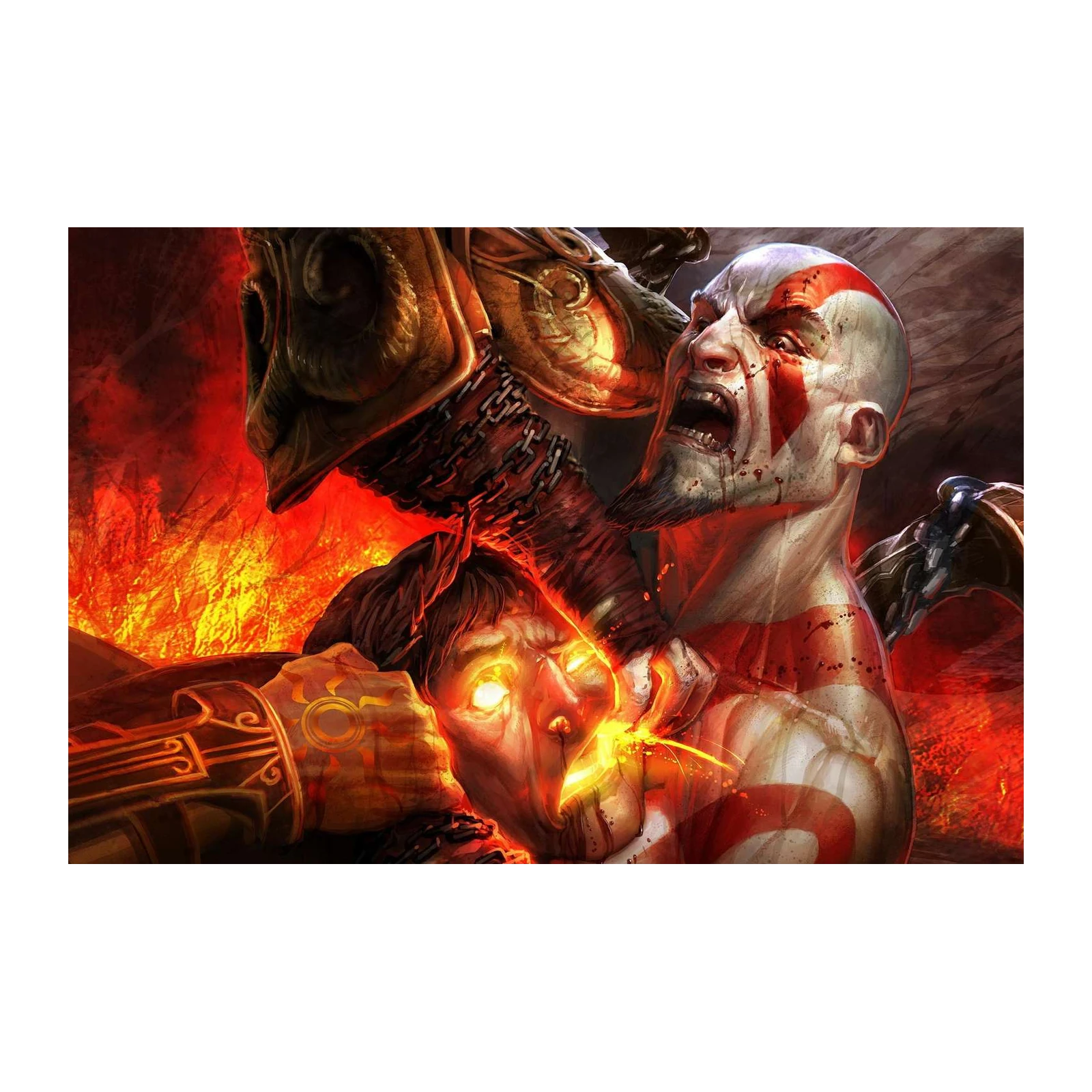 Epic Kratos Battle HD Wall Art