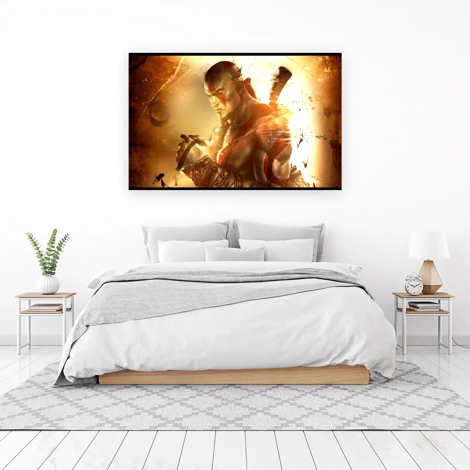 Epic Warrior Kratos God of War Wall Art