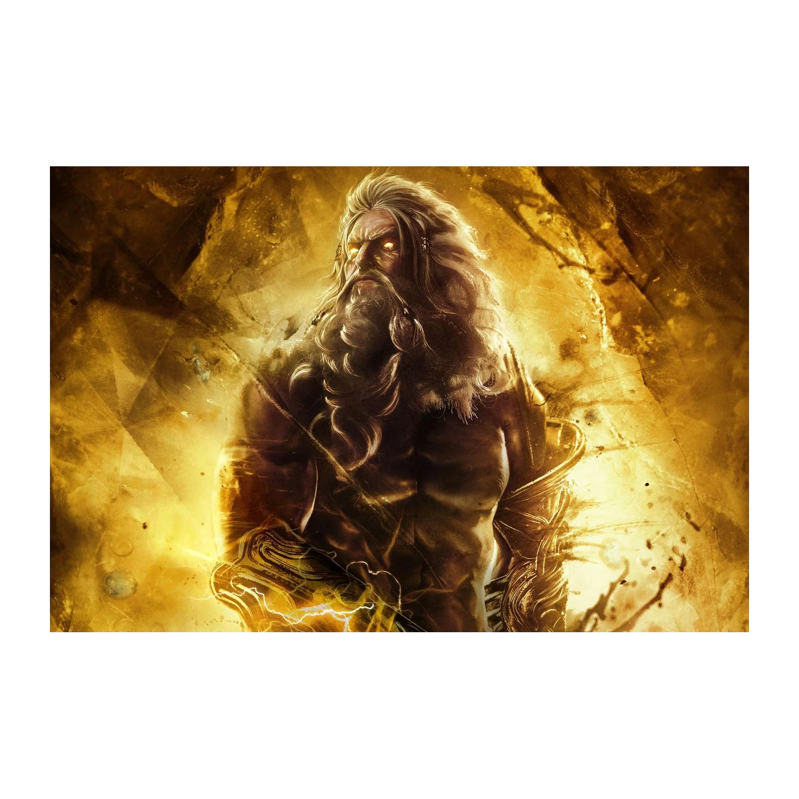 Majestic Zeus Lightning God Wall Art