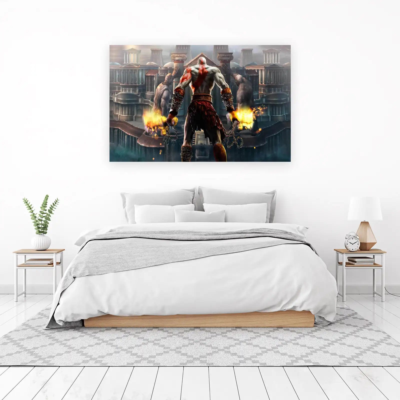 Kratos God of War Epic Battle Wall Art