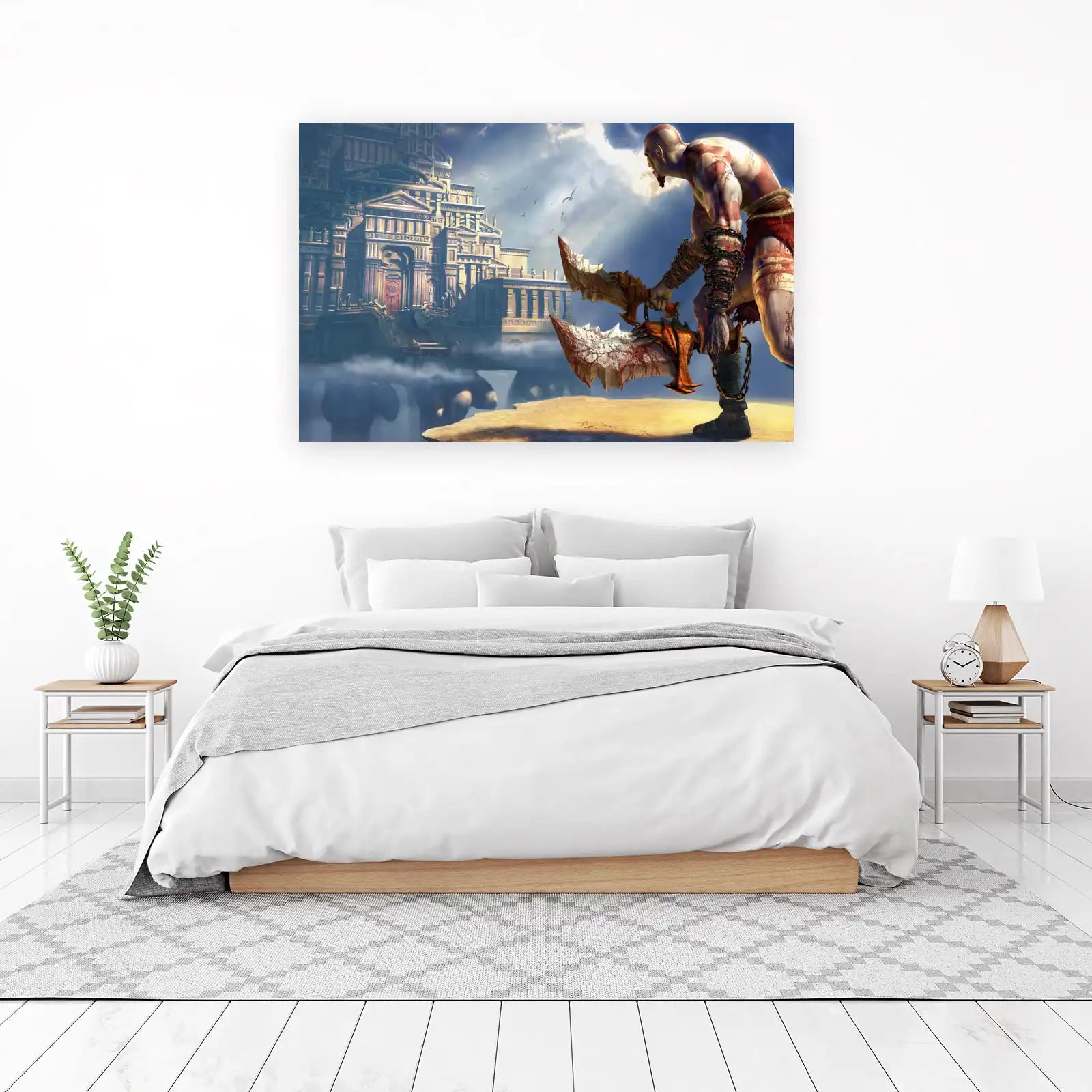 Kratos Blades Epic Battle Wall Art