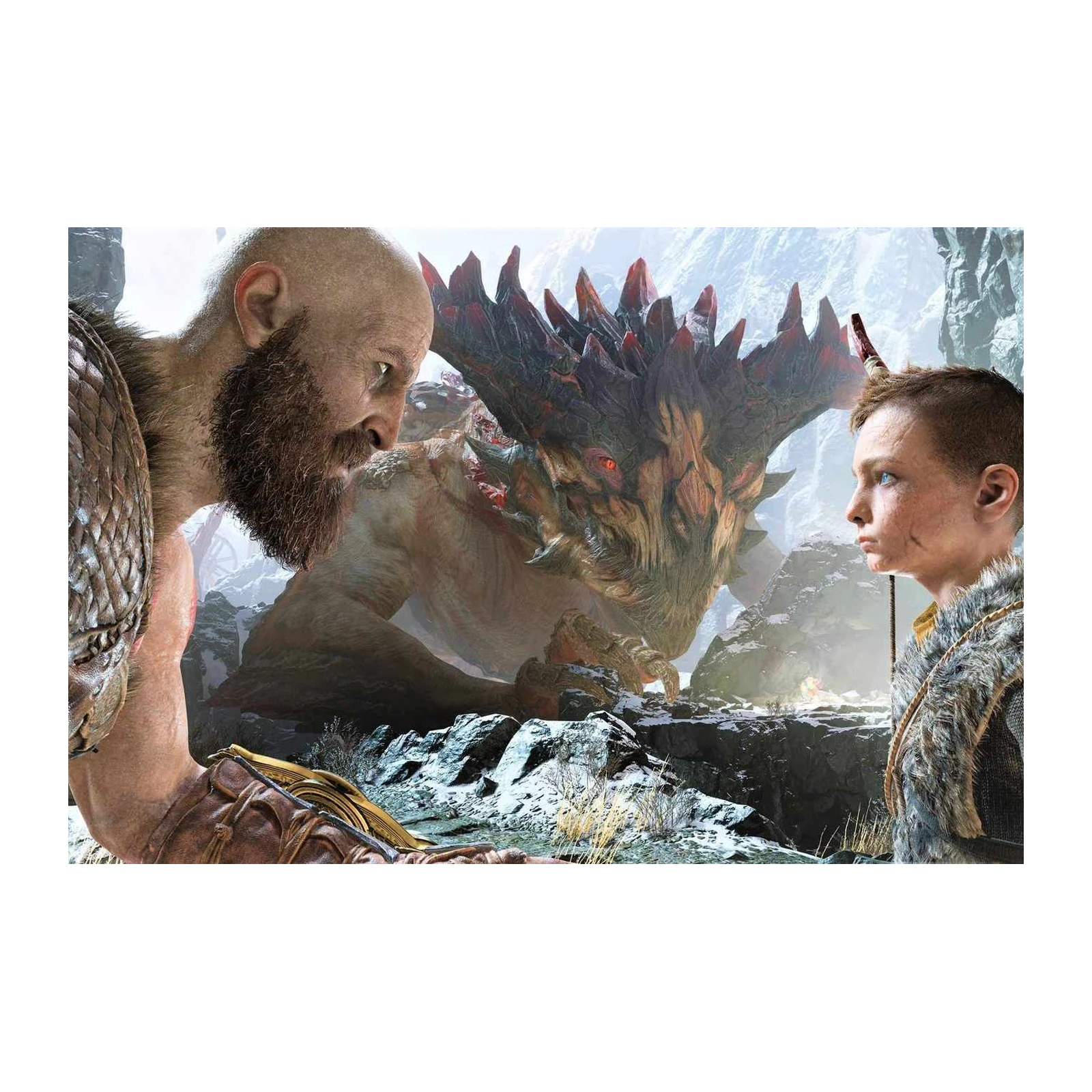 Epic God of War Confrontation Wall Art