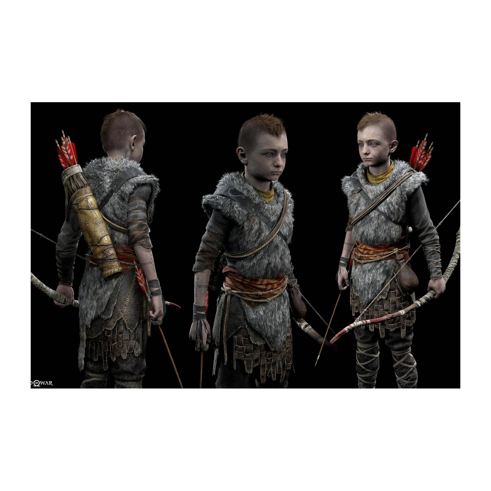 Attentive Archer Boy "God of War" Wall Art