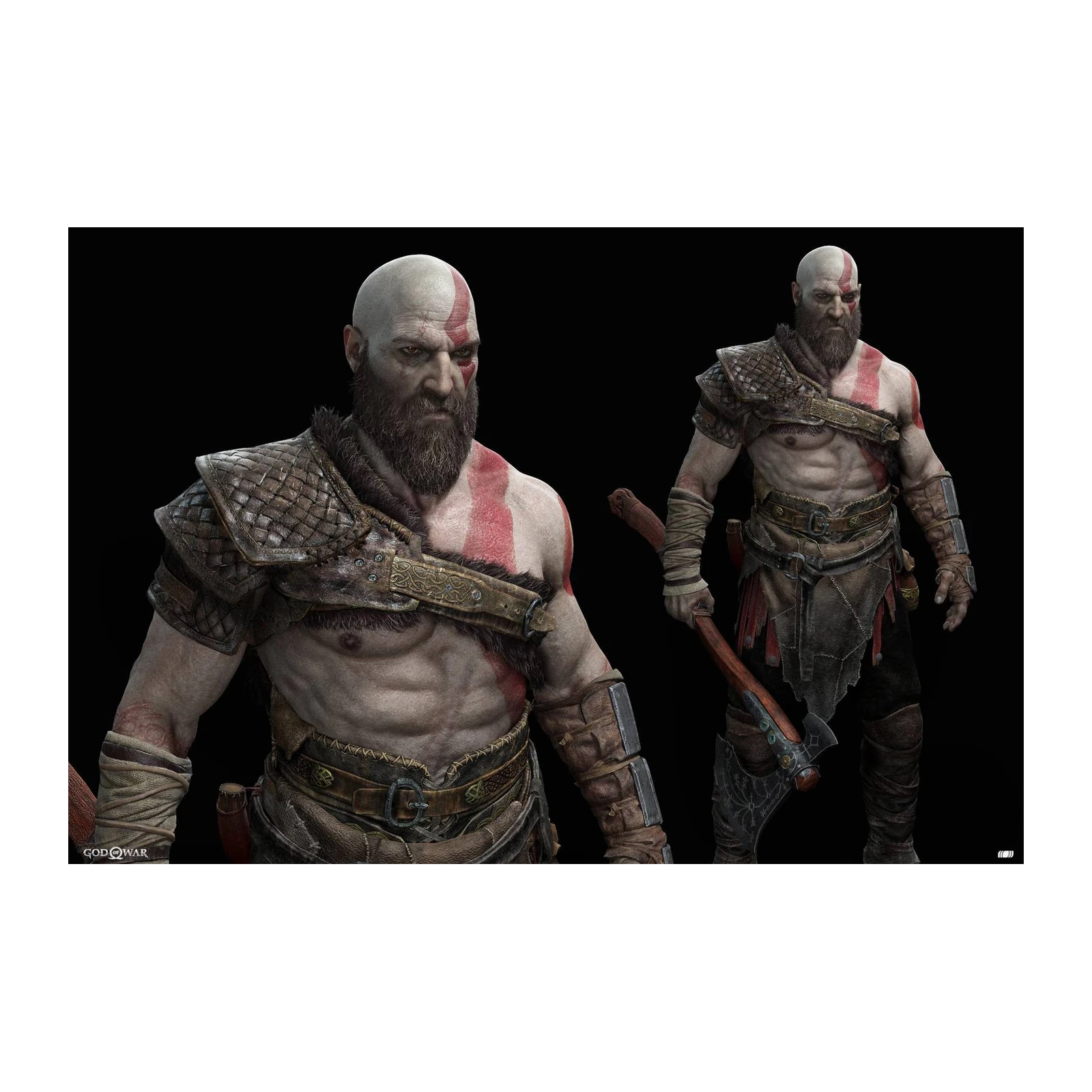 Kratos Axe Warrior God of War Wall Art