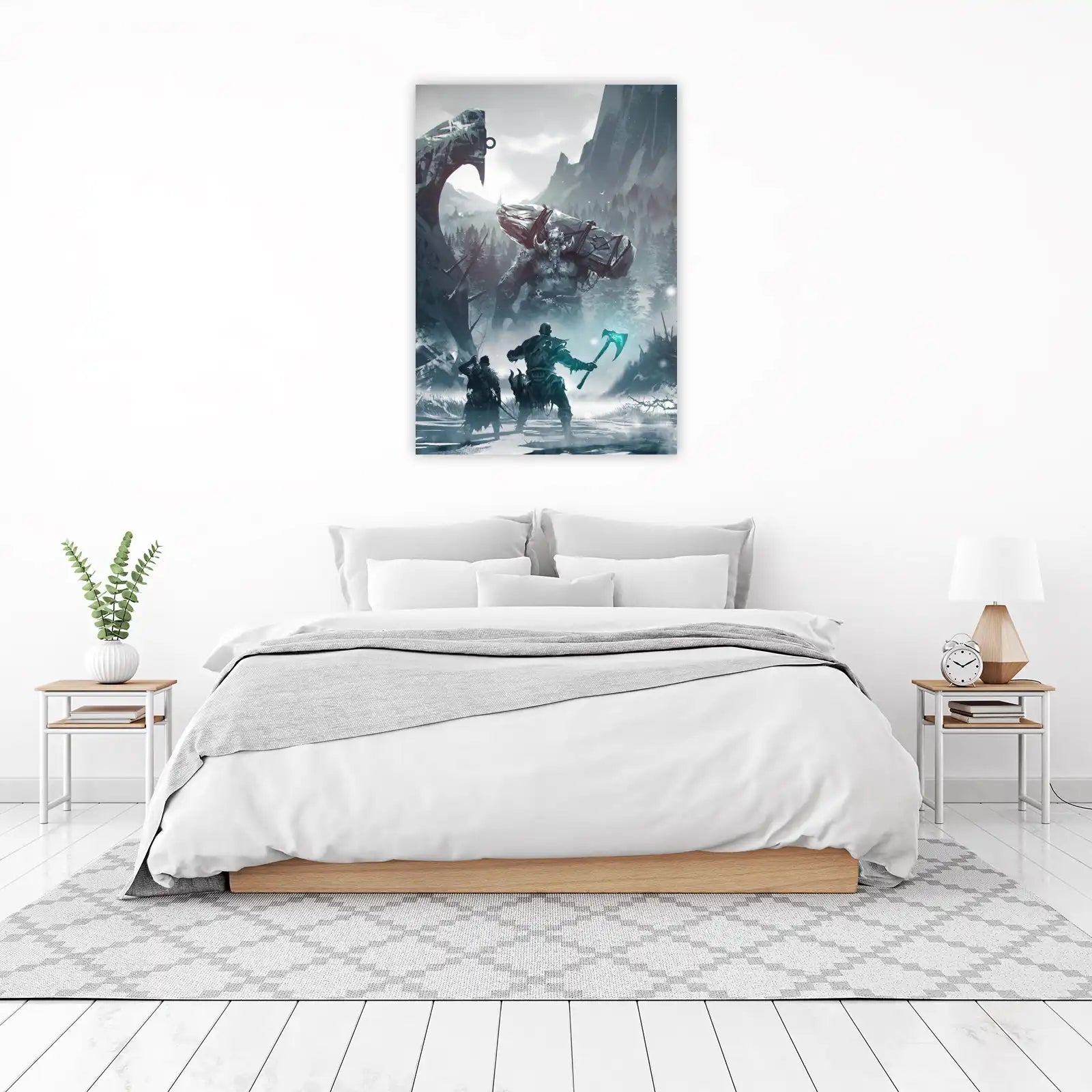 Epic Battle Giant & Warriors Wall Art