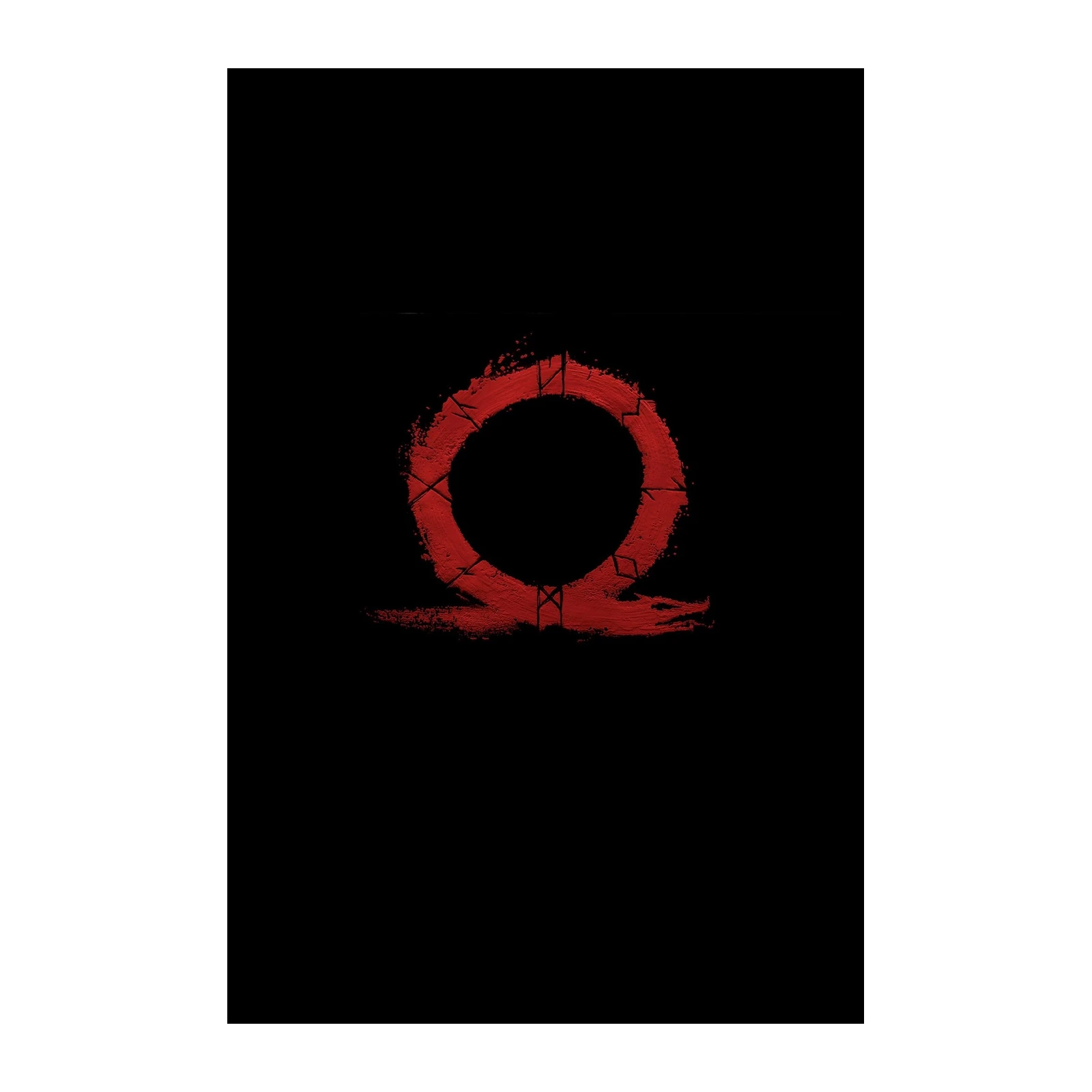 Bold Red Rune Symbol Wall Art