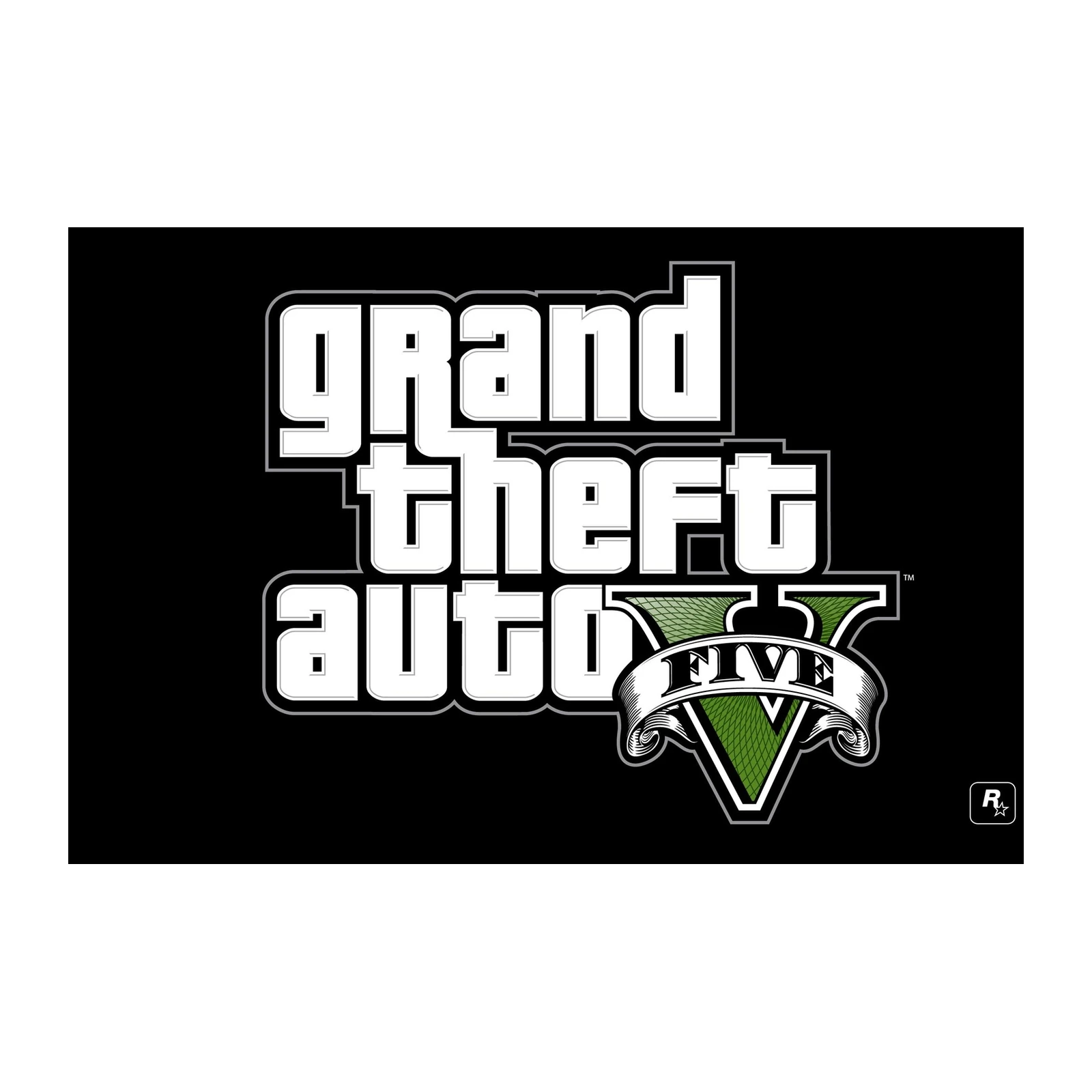 Grand Theft Auto V Logo Wall Art for Gamers