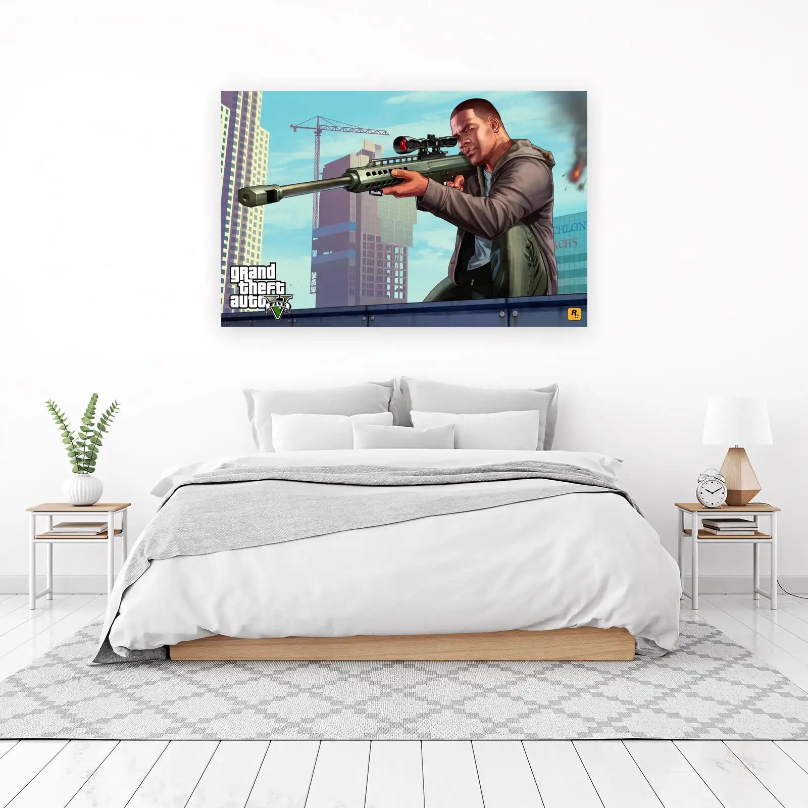 Urban Sniper Action Grand Theft Auto V Wall Art
