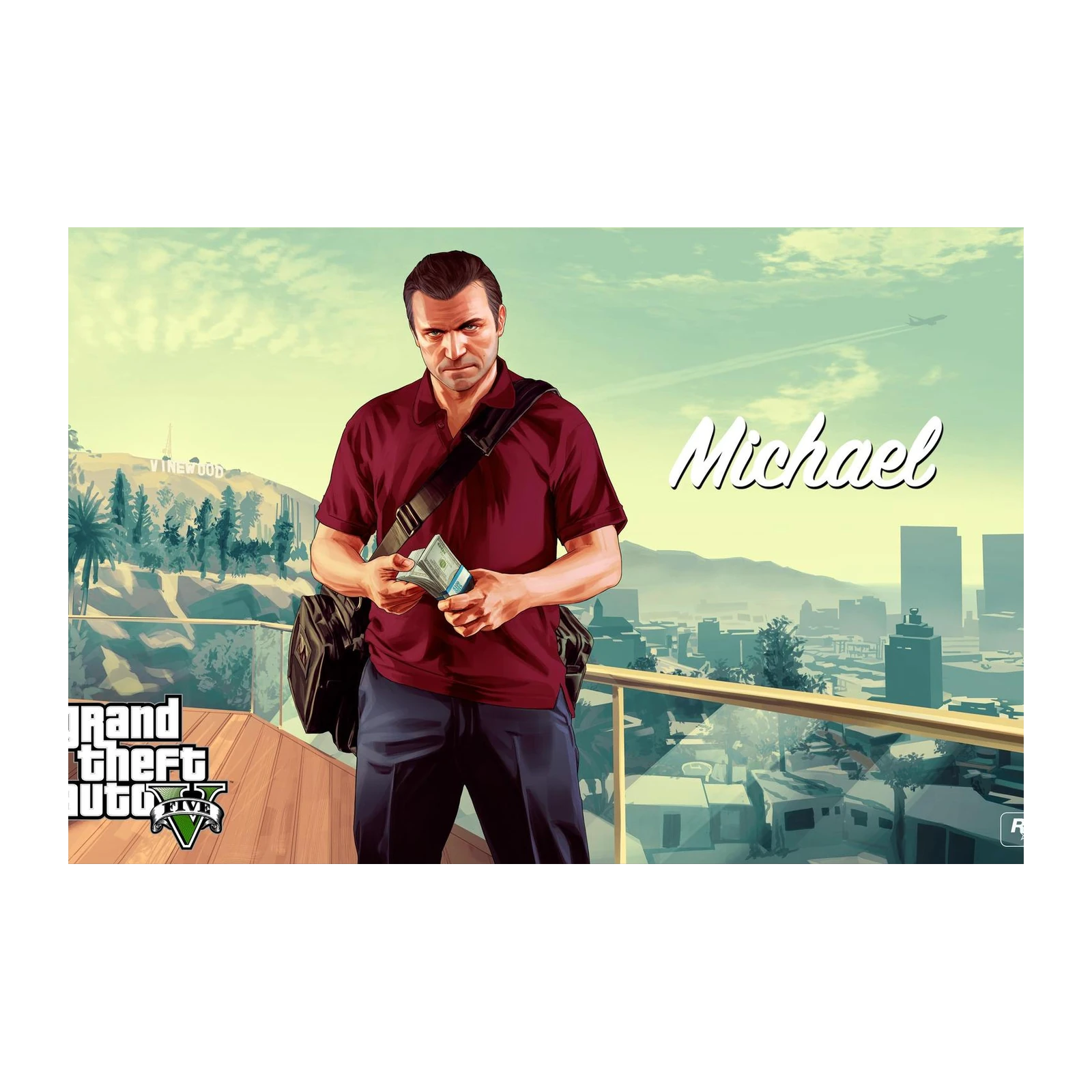 Michael GTA V Vinewood Money Wall Art