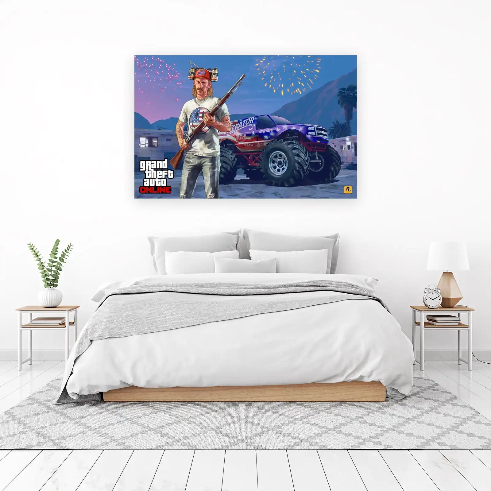 Patriotic Monster Truck & Gunner Wall Art