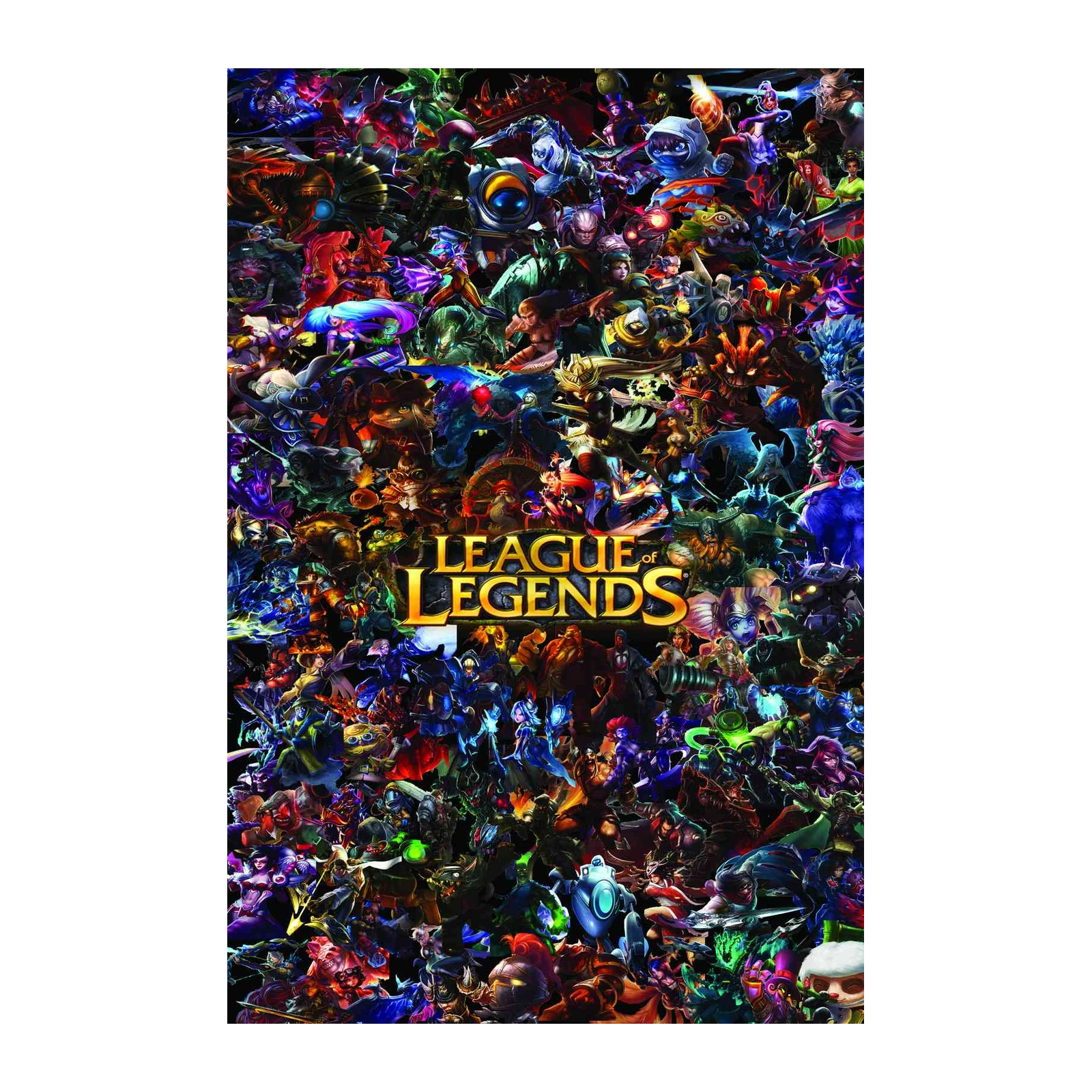 League of Legends Character Collage Wall Art