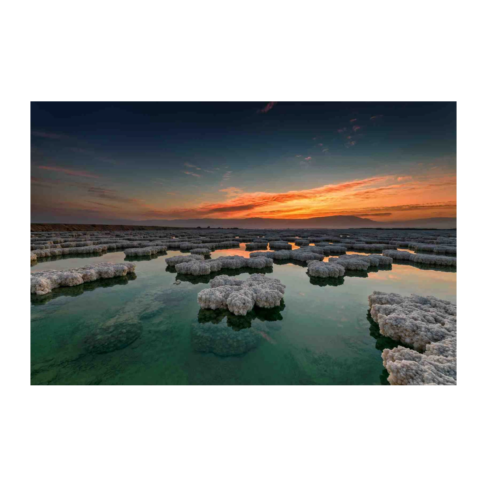 Dead Sea Salt Formations Sunset Wall Art