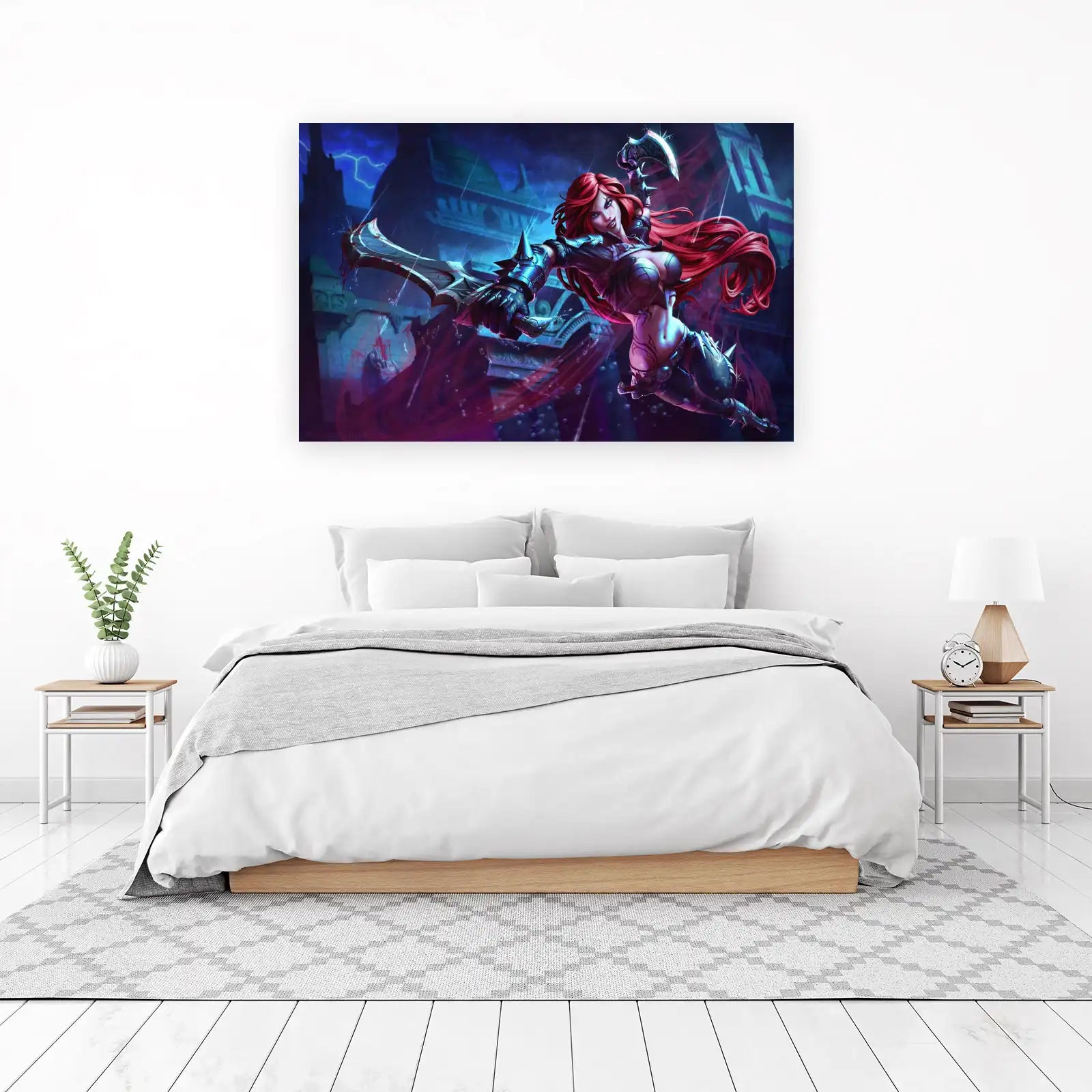 Crimson Warrior in Action Wall Art