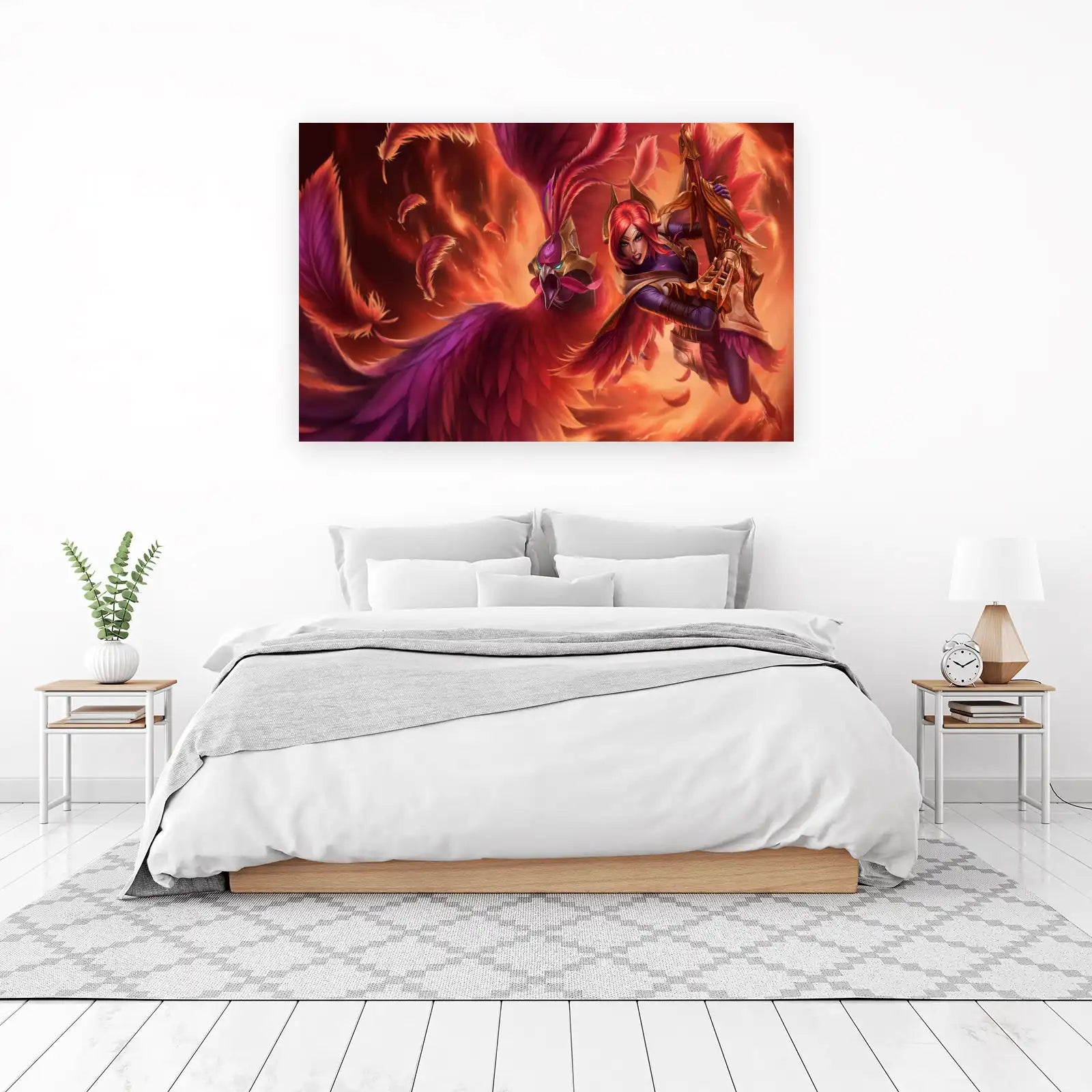 Valor Phoenix Warrior Art Wall Art