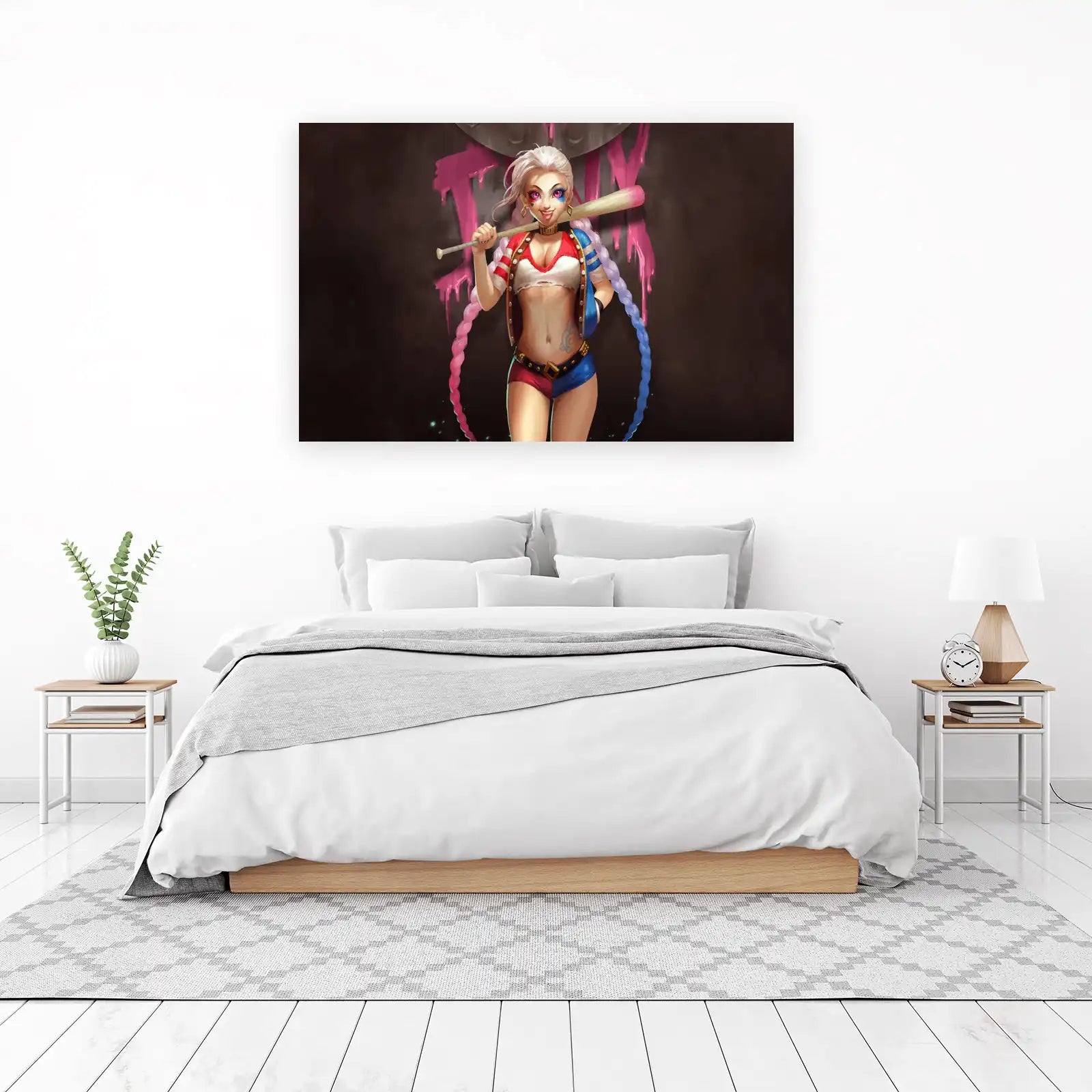 Harley Quinn Bat Naughty Wall Art