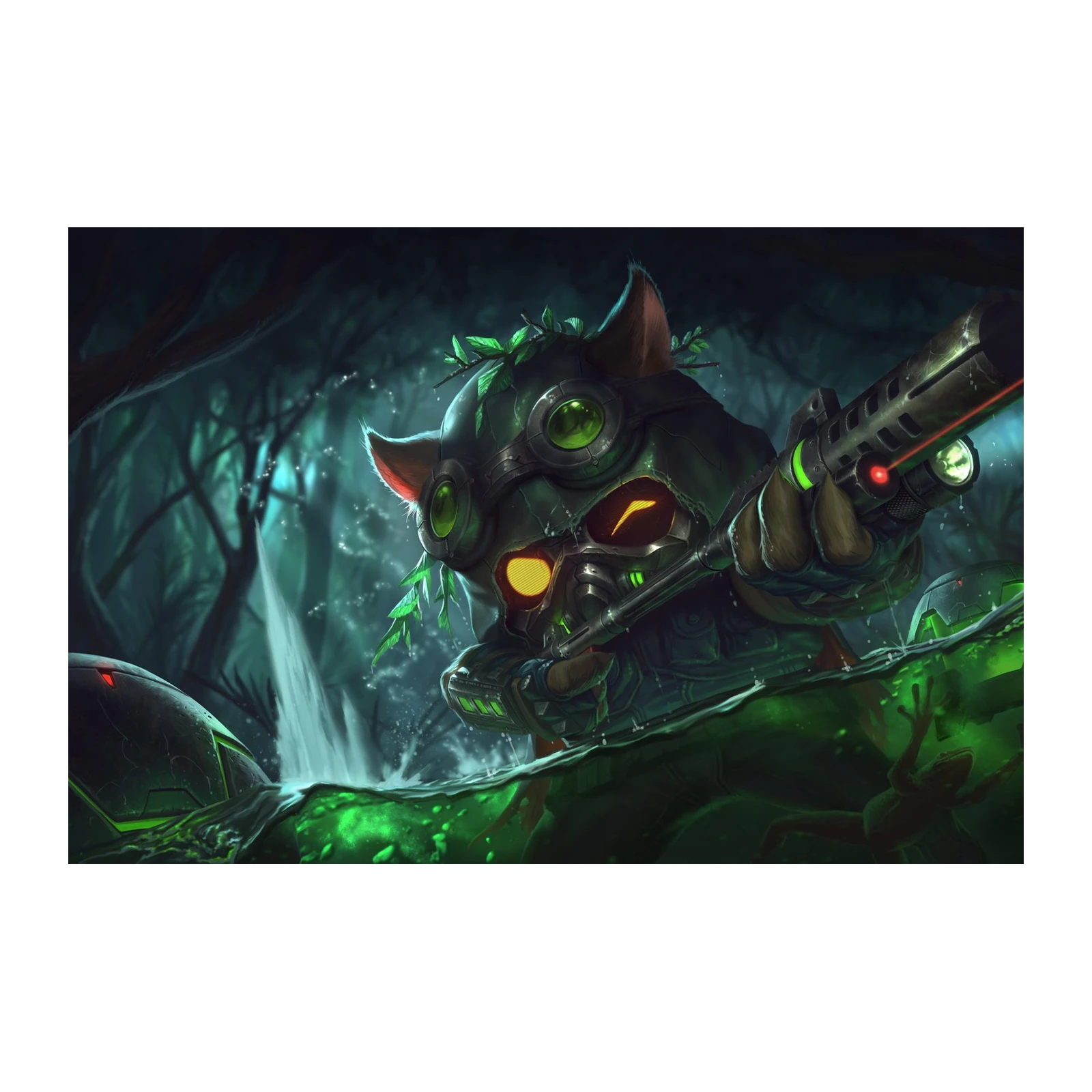 Steampunk Fox Sniper Forest Wall Art