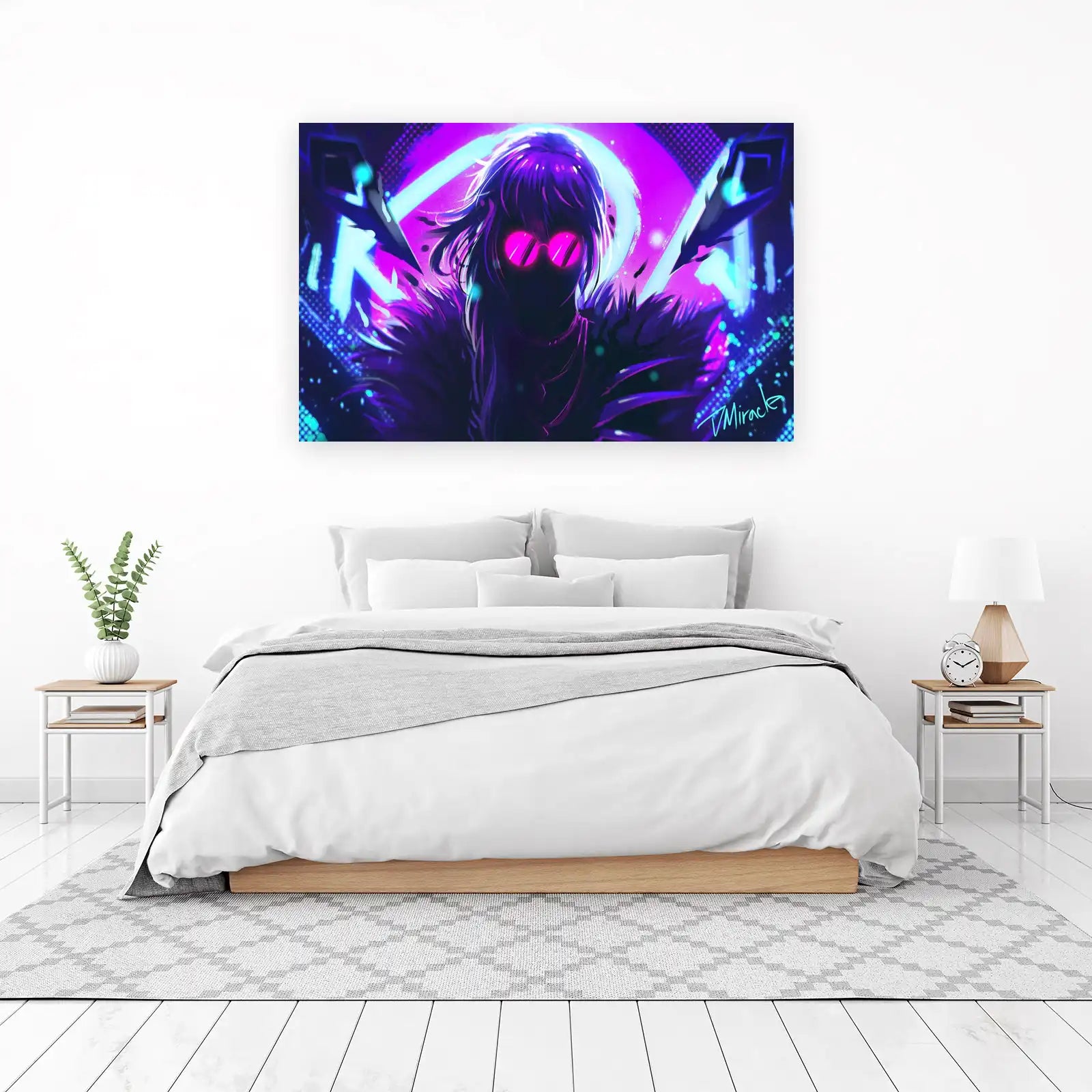 Cyberpunk Aura Anime Wall Art
