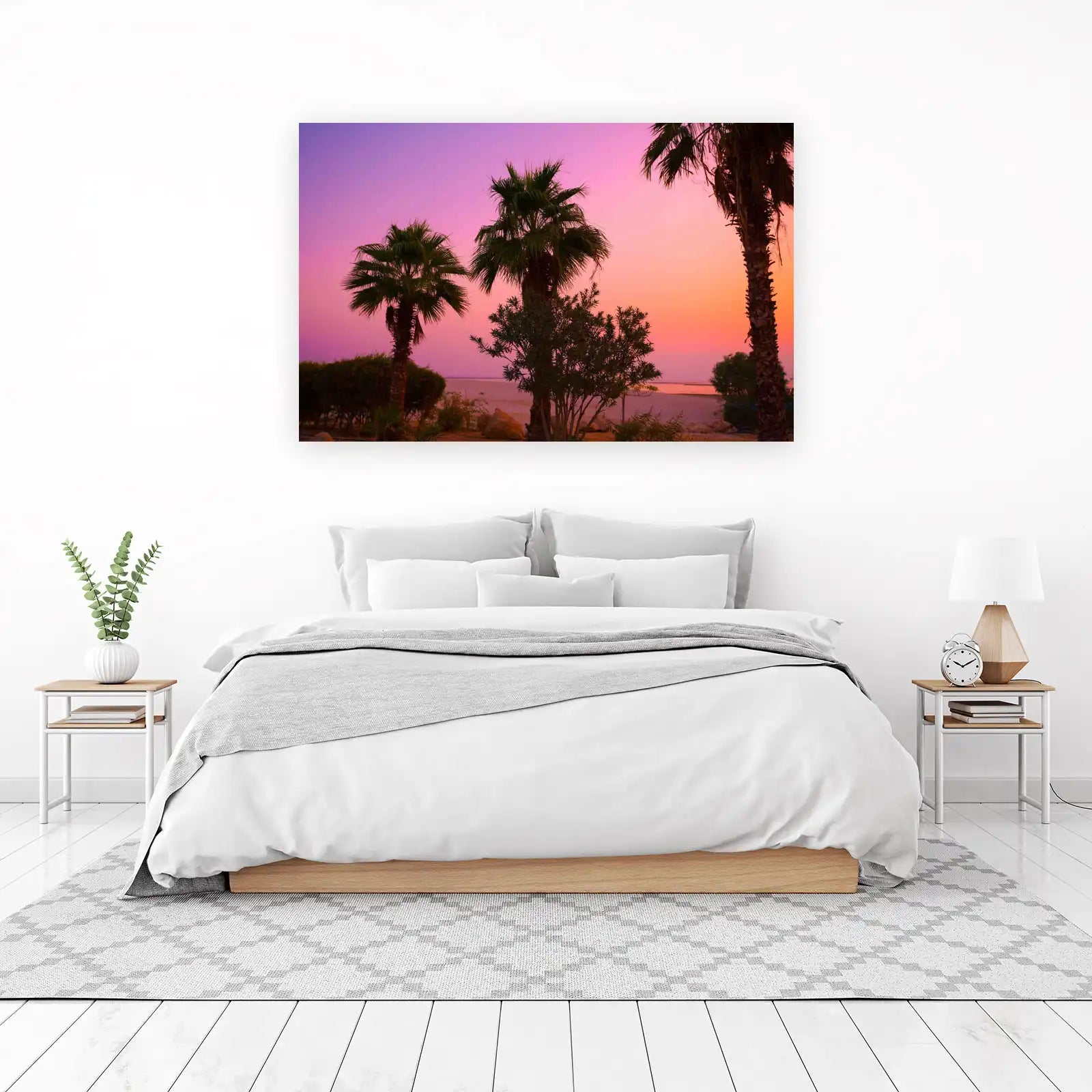 Tropical Sunset Palm Tree Wall Art