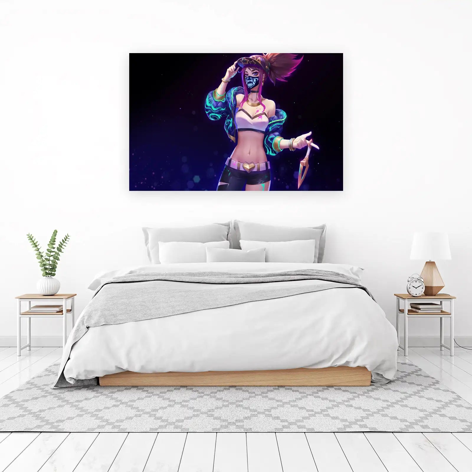 Neon K/DA KDA Akali Wall Art