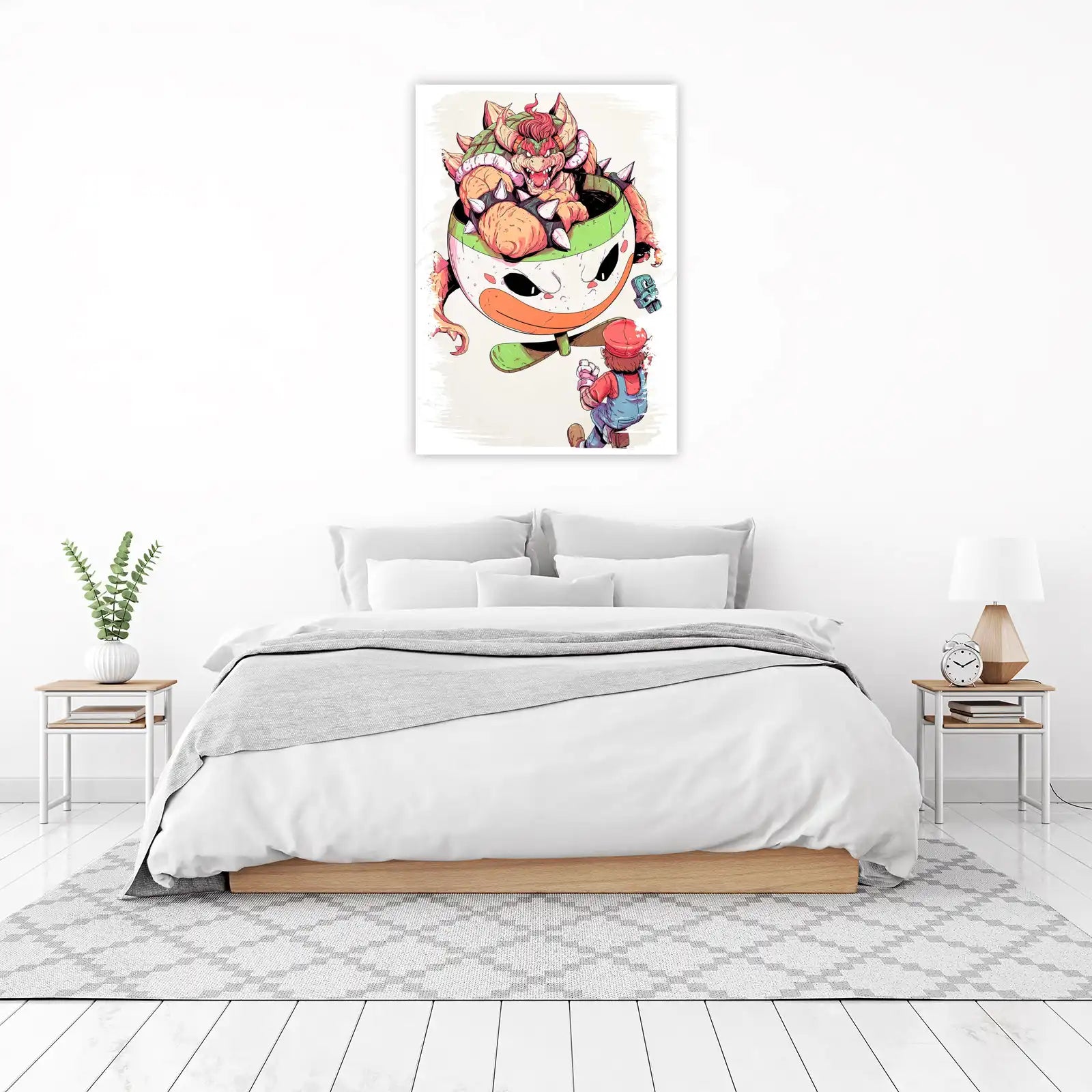 Epic Bowser vs Mario Battle Wall Art