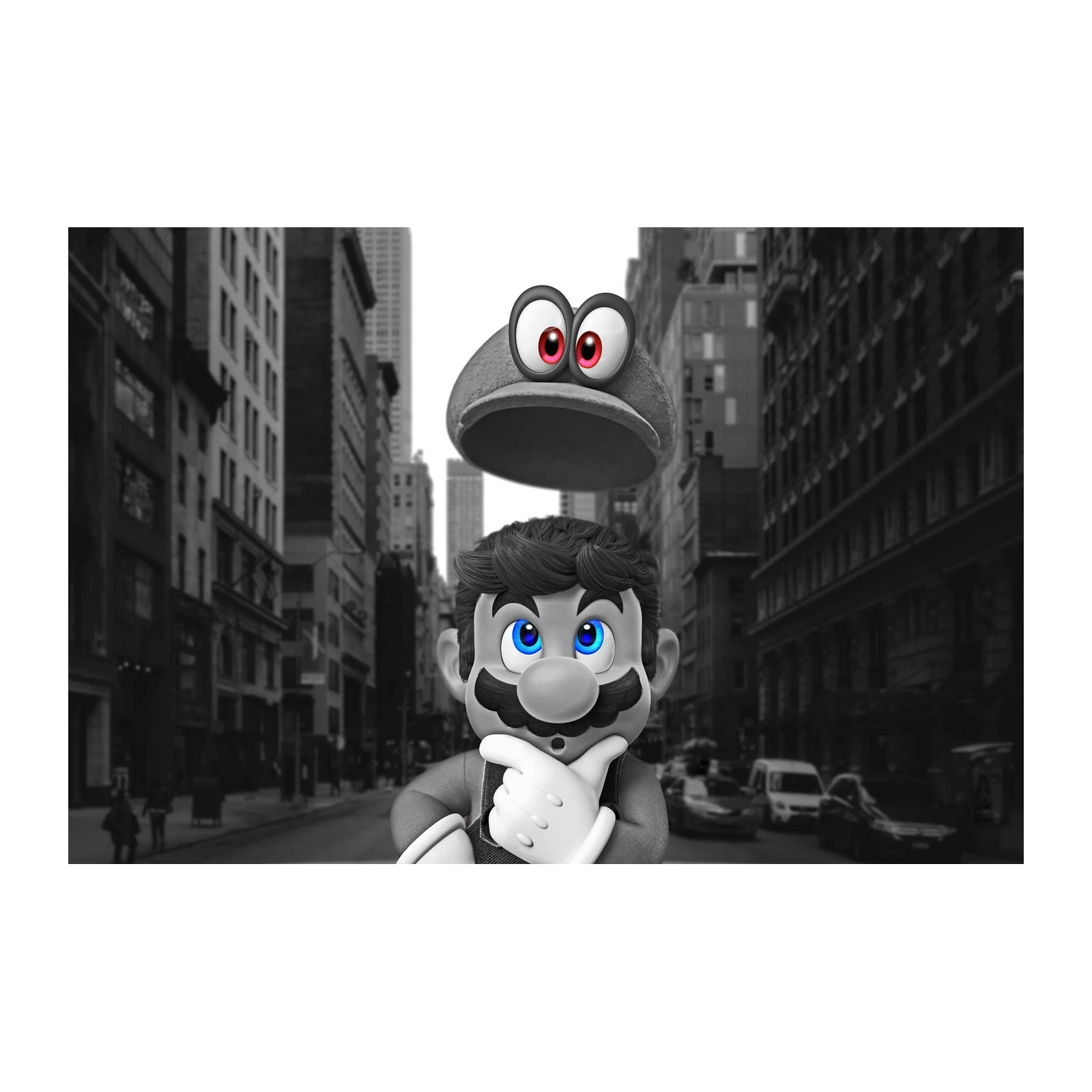 Mario Odyssey Thoughtful Pose Wall Art