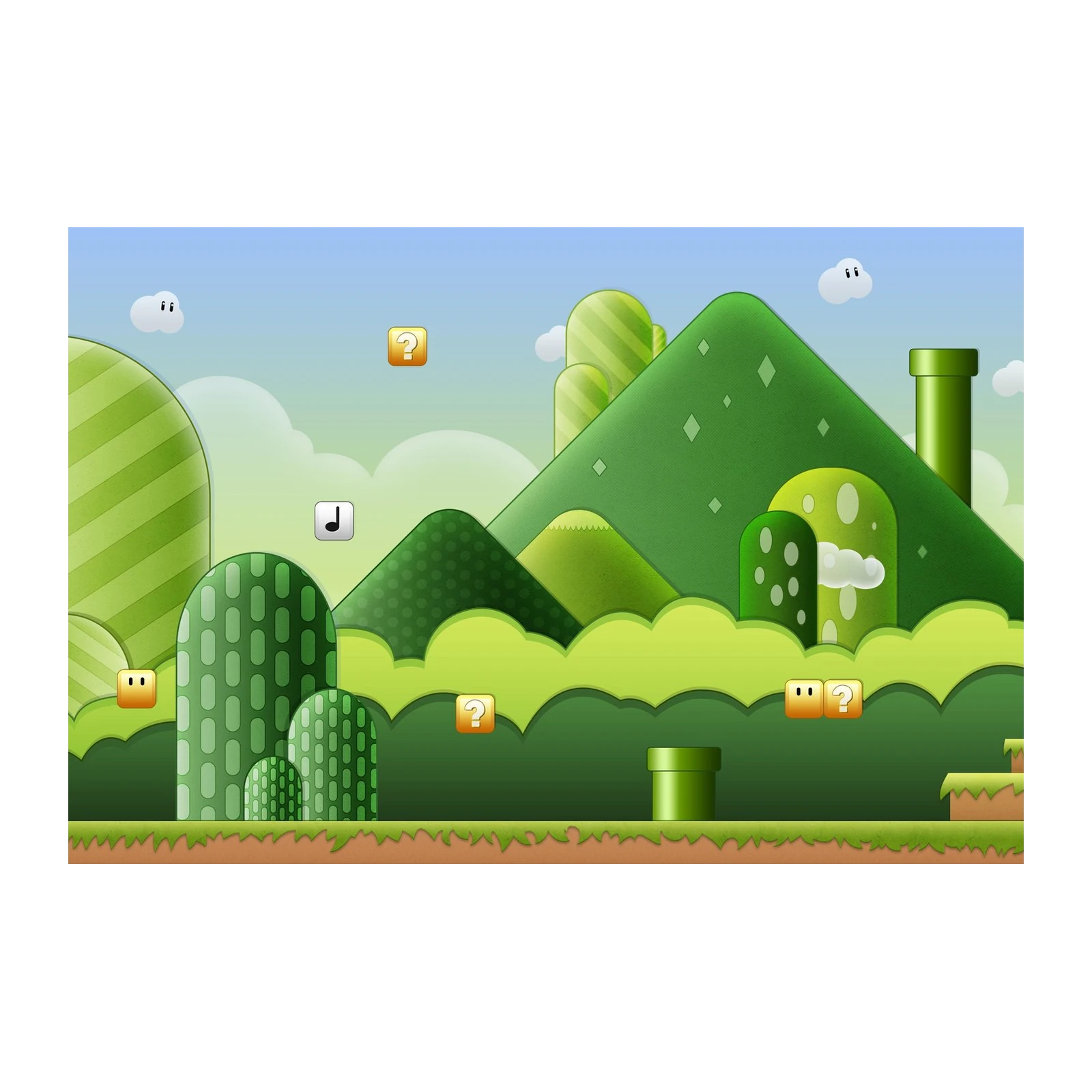 Retro Game Landscape Wall Art