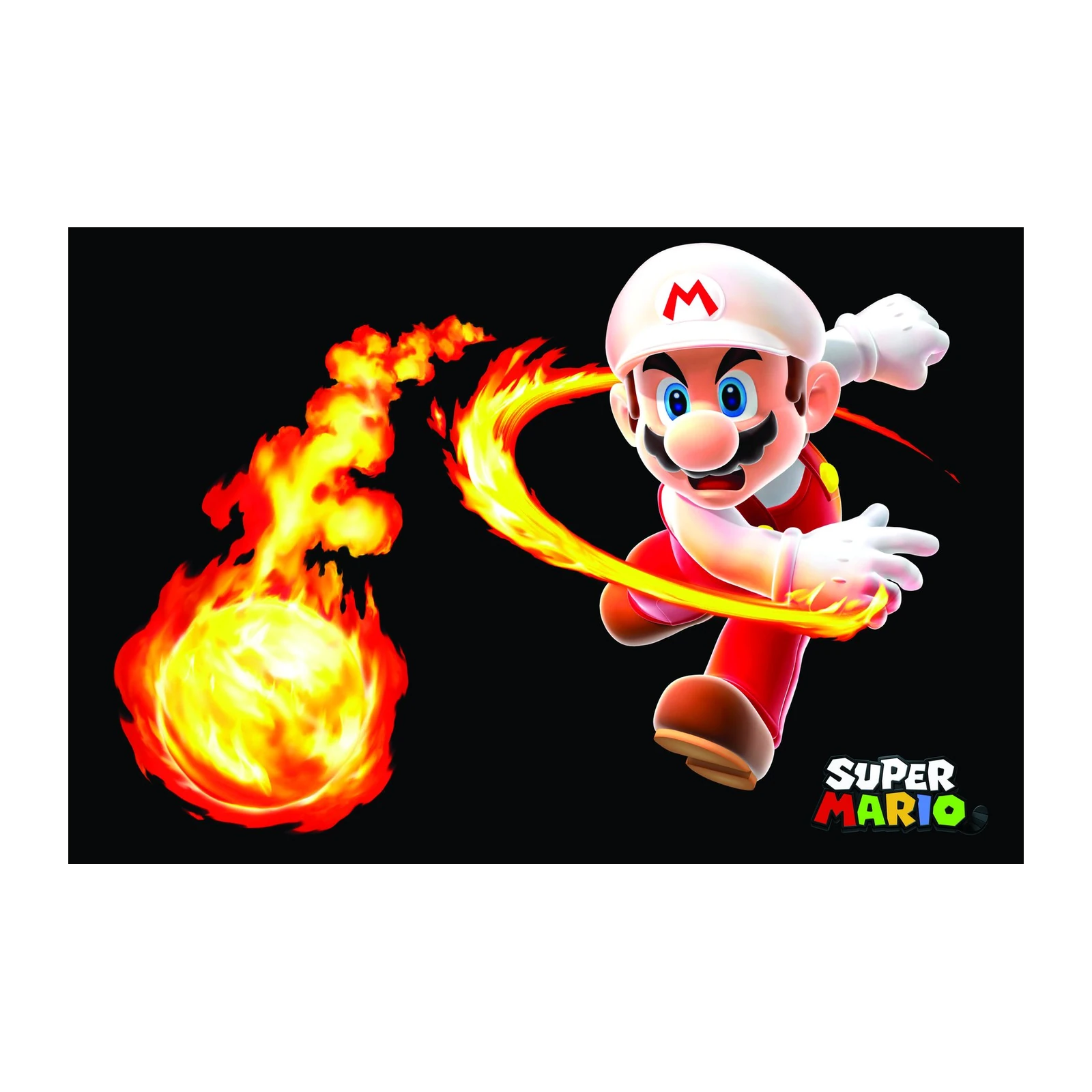 Fire Mario Action Super Mario Wall Art
