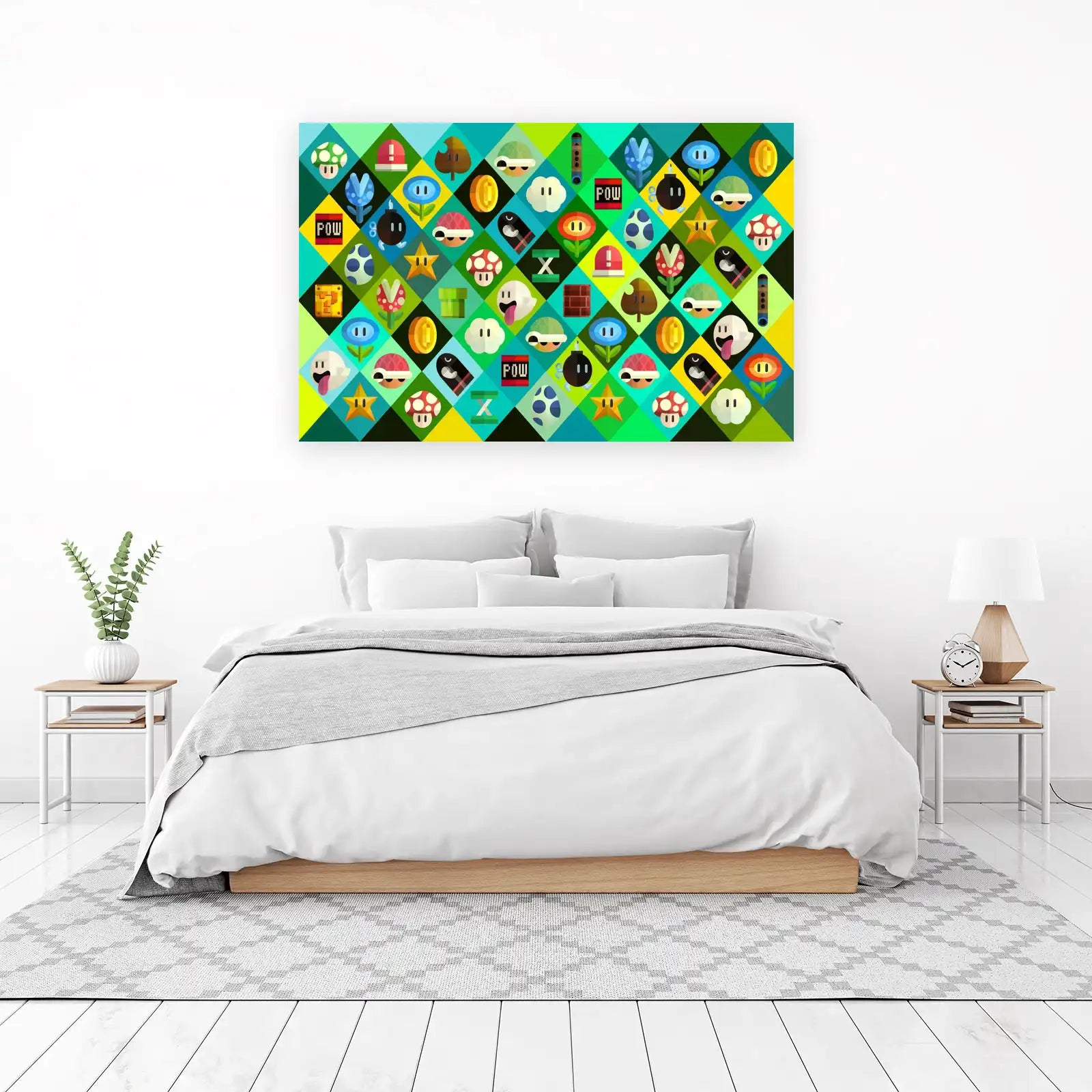 Retro Game Icons Wall Art - Nostalgic Wall Art
