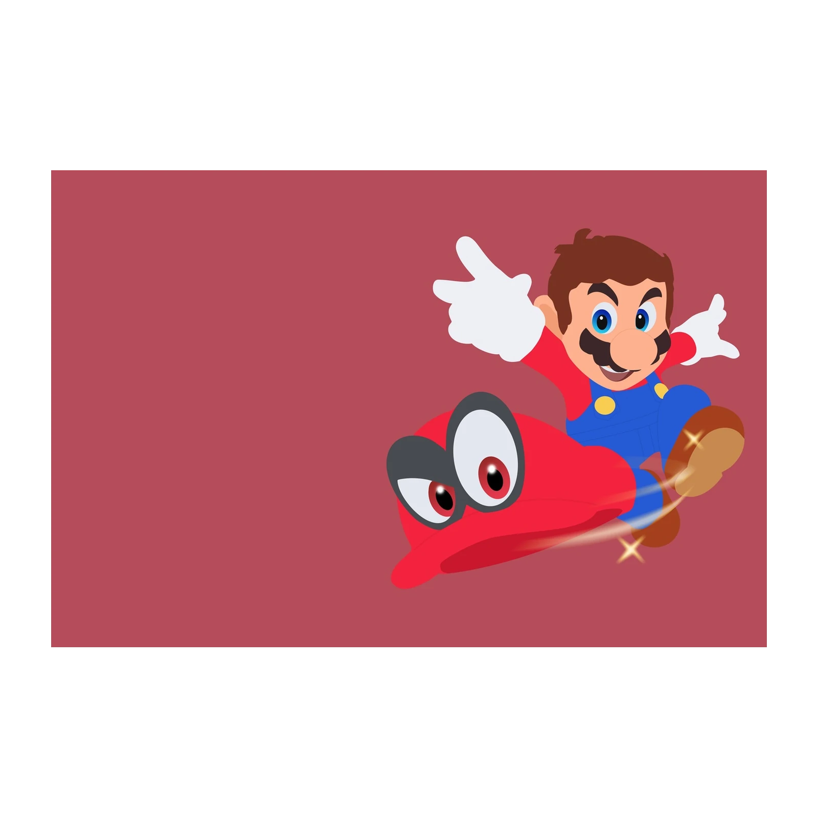 Super Mario Odyssey Jumping Mario Wall Art