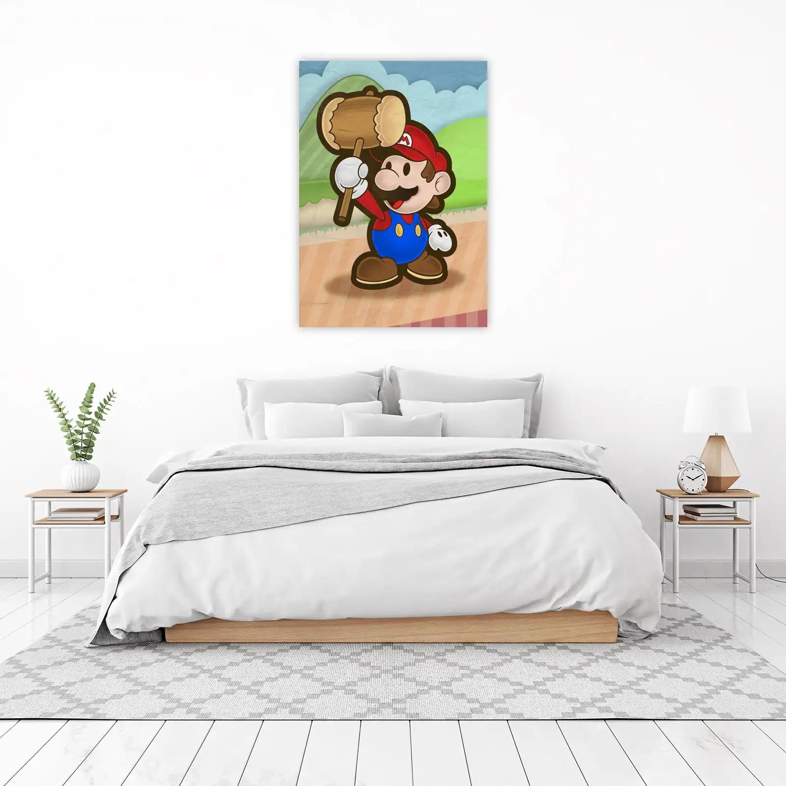 Paper Mario Hammer Time Wall Art