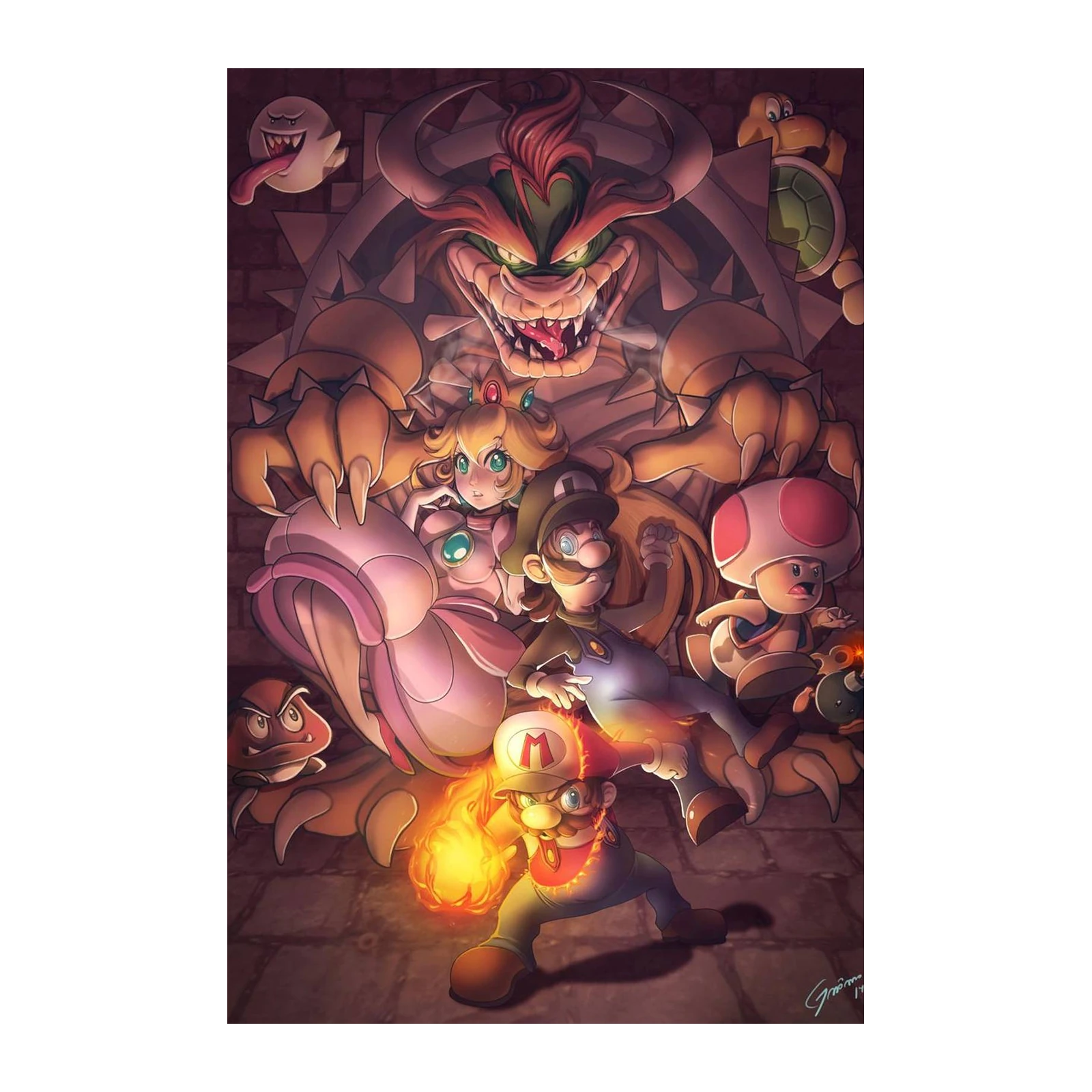 Super Mario Epic Battle Wall Art