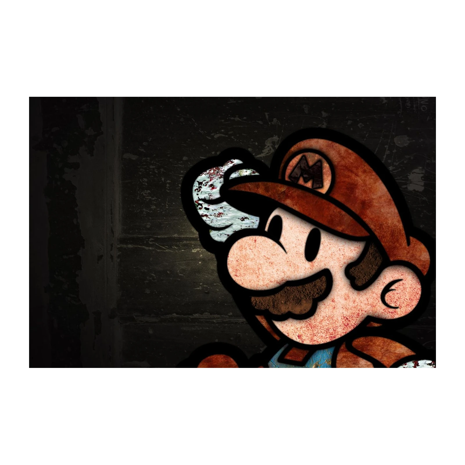 Grungy Mario "Paper Mario" Wall Art