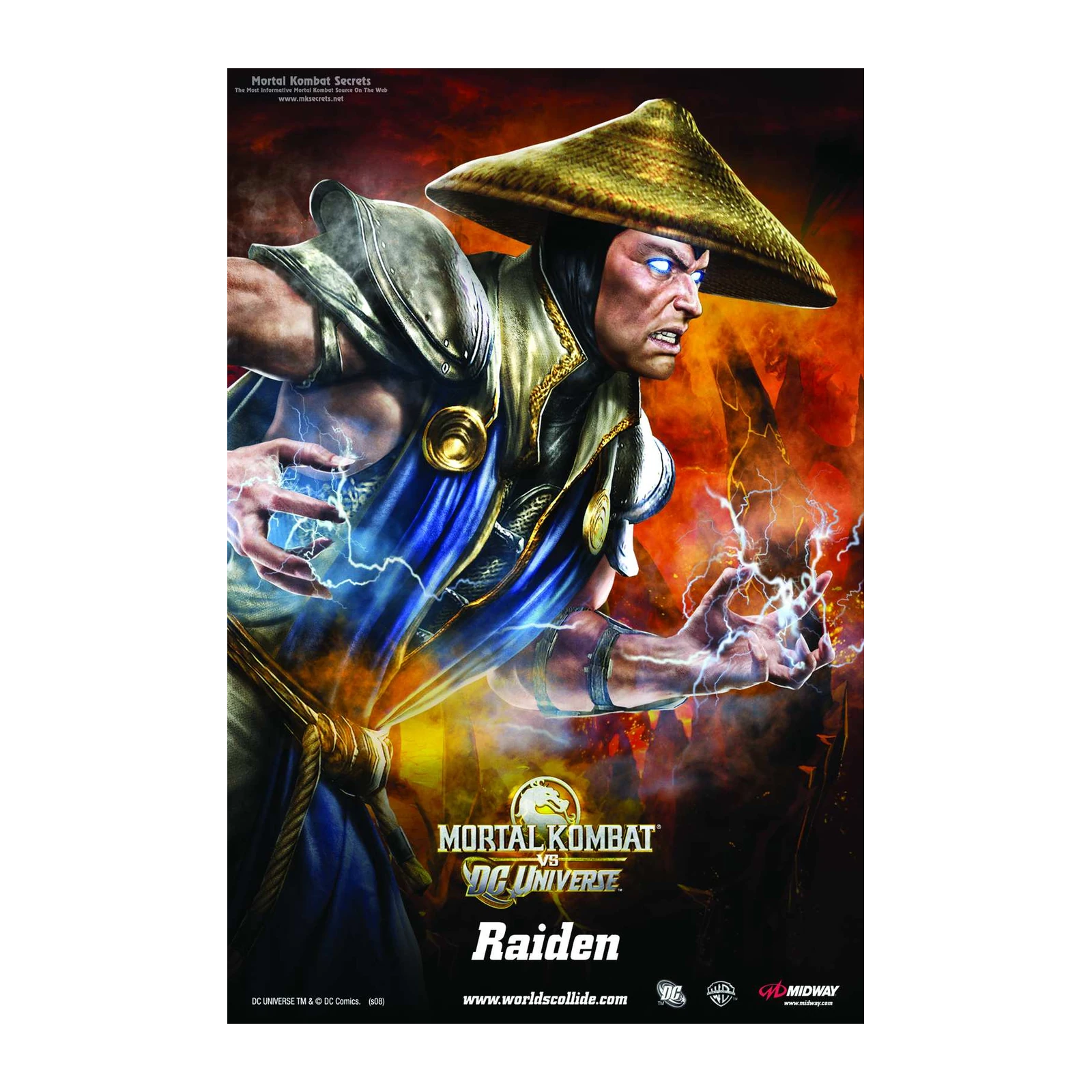 Mortal Kombat Raiden Lightning Bolt Wall Art