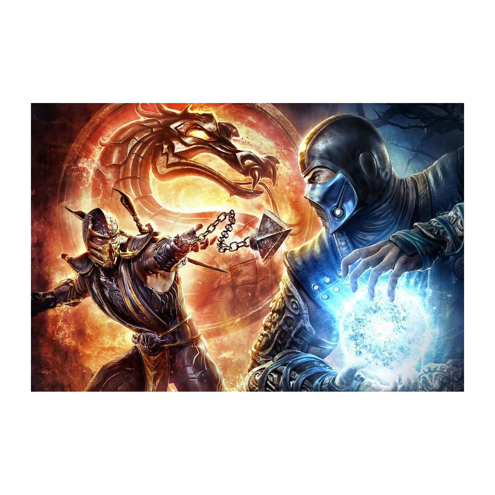 Mortal Kombat Scorpion vs Sub-Zero Wall Art