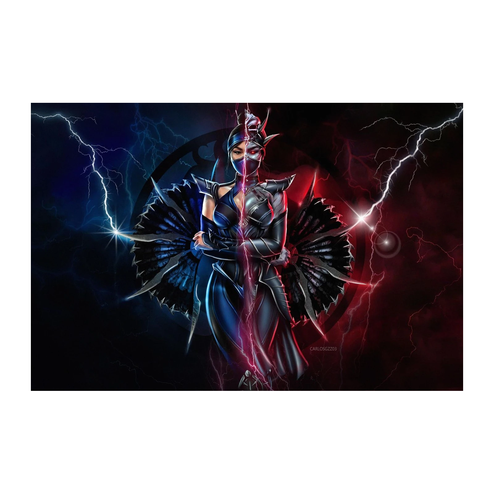 Epic Warrior Lightning Wall Art