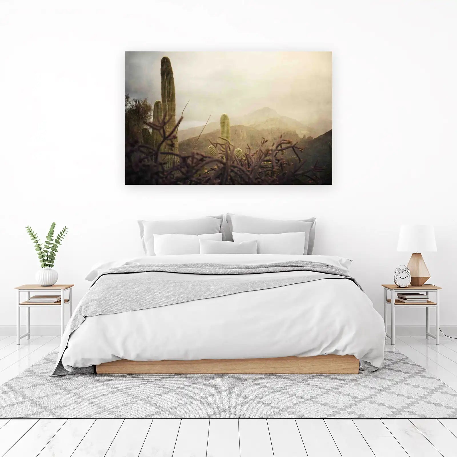 Desert Saguaro Cactus Landscape Wall Art