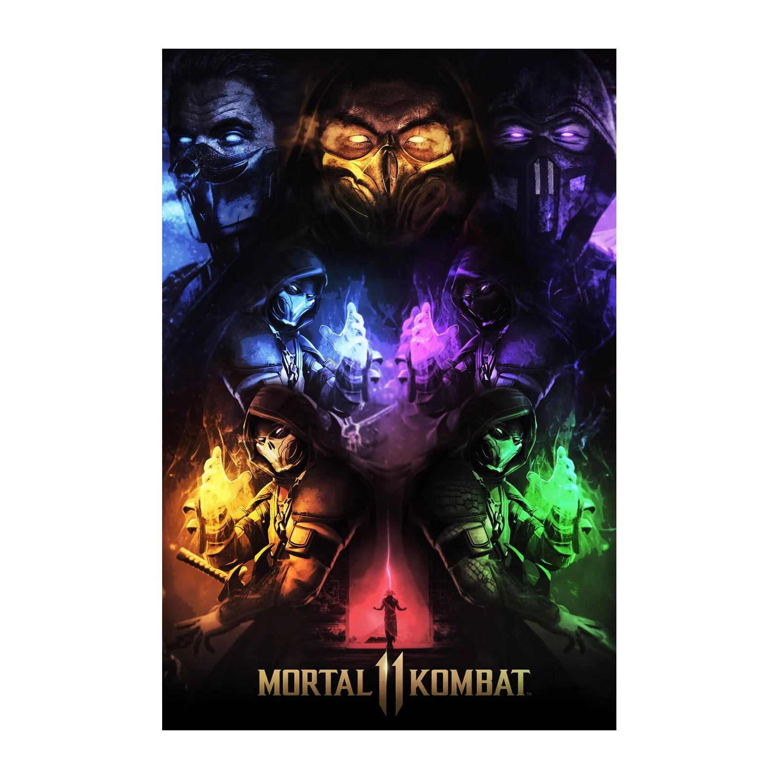 Mortal Kombat 11 Warrior Collage Wall Art