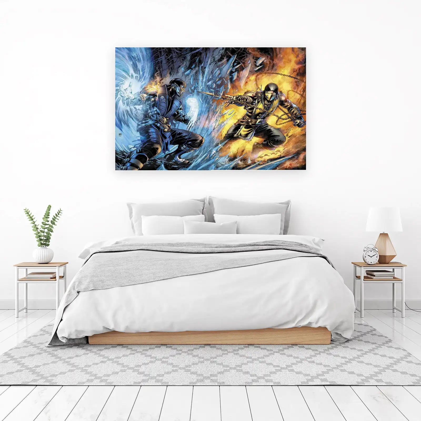 Mortal Kombat Sub-Zero vs Scorpion Wall Art