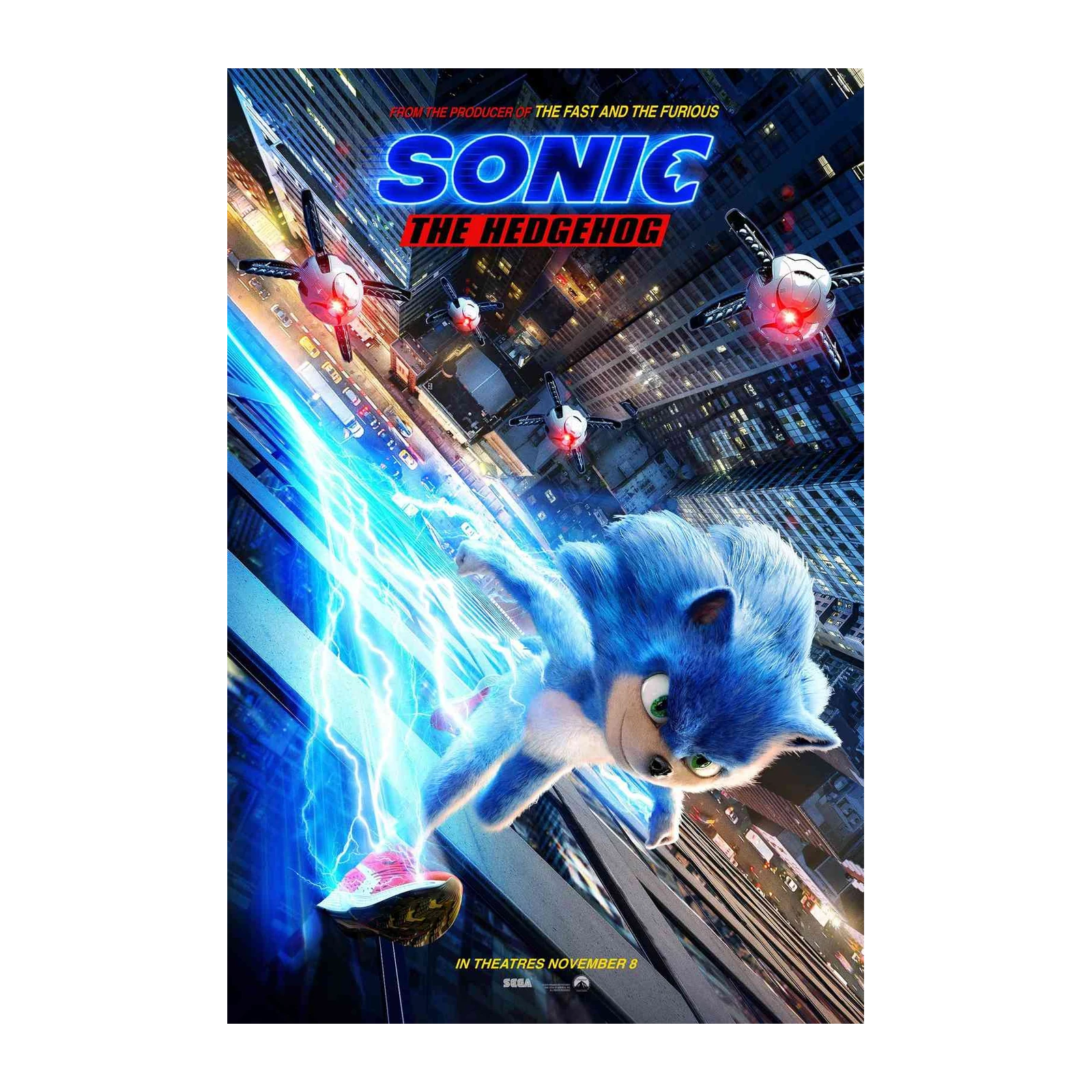 Sonic The Hedgehog Speed Burst Wall Art